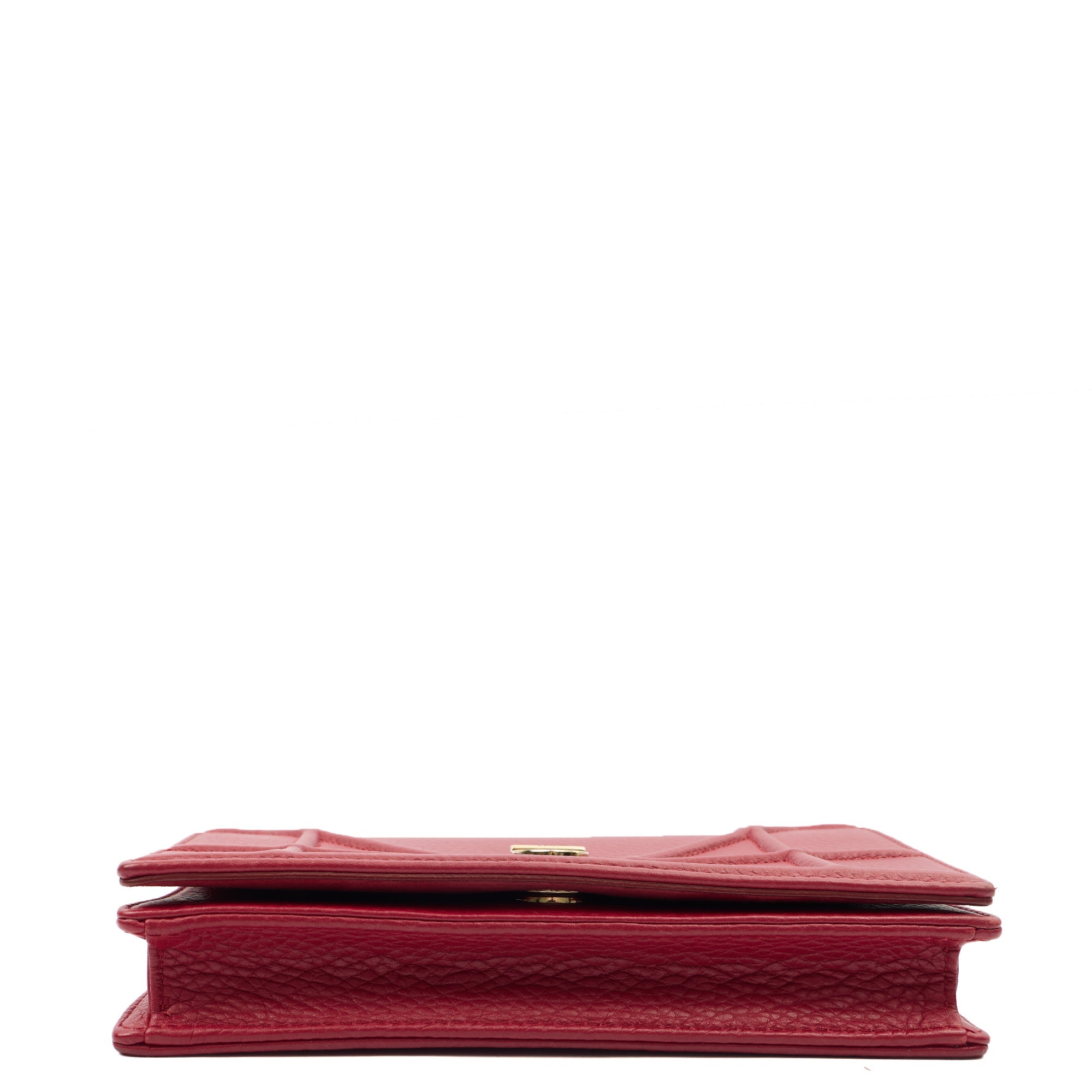 Christian Dior Clutch Diorama WOC in Burgundy, Calfskin