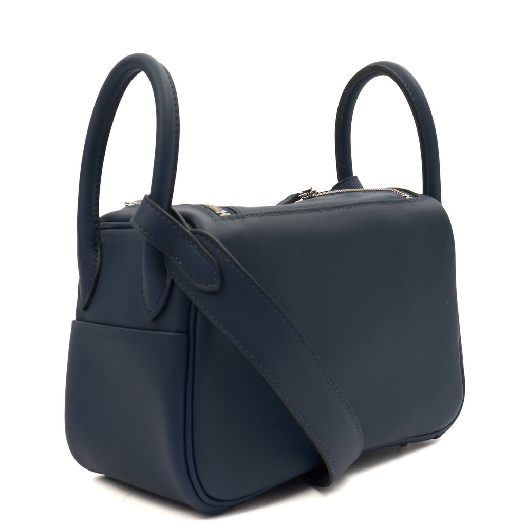 Hermes Cross Body Lindy - Mini in Bleu Encre, Swift (Gulli35) Leather