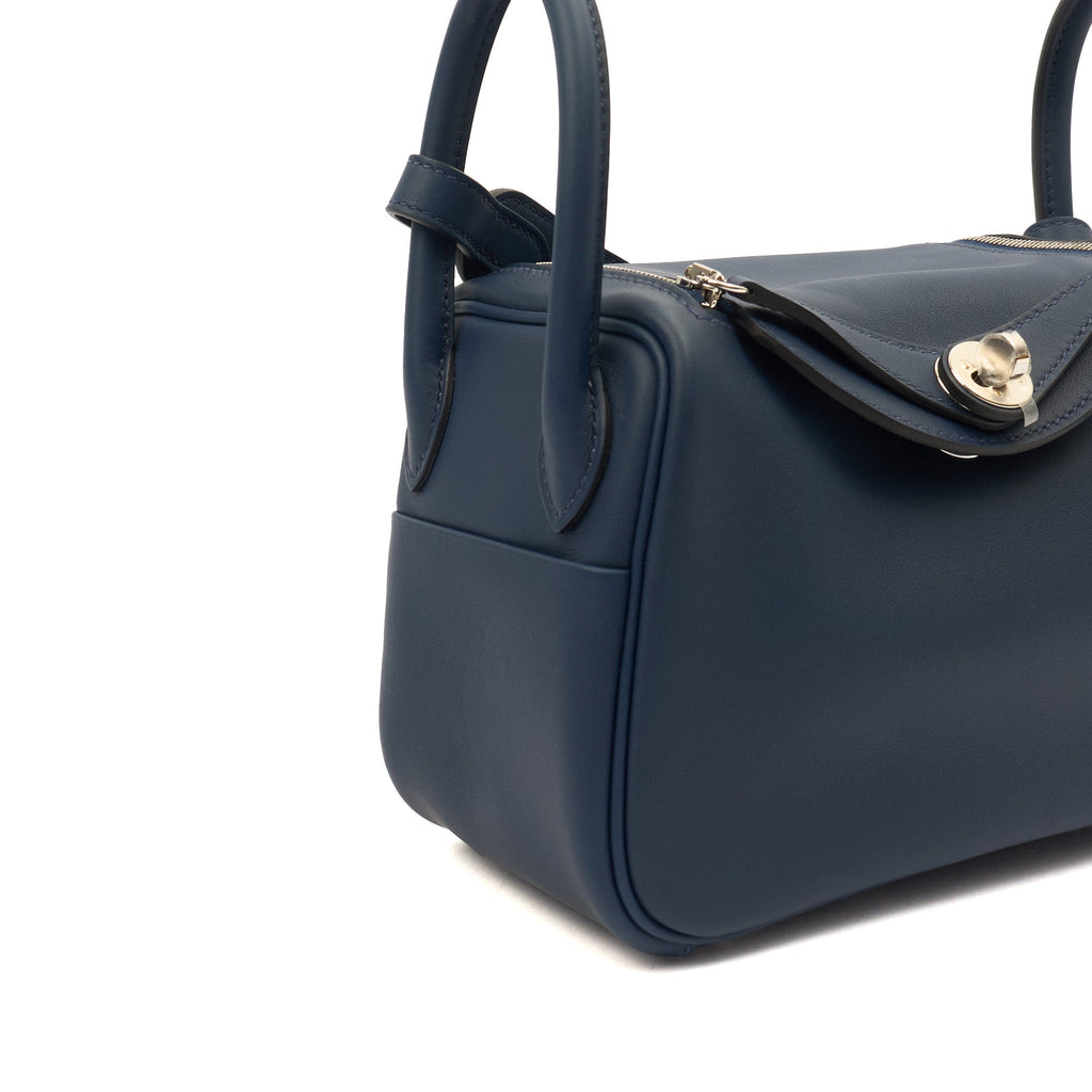 Hermes Cross Body Lindy - Mini in Bleu Encre, Swift (Gulli35) Leather