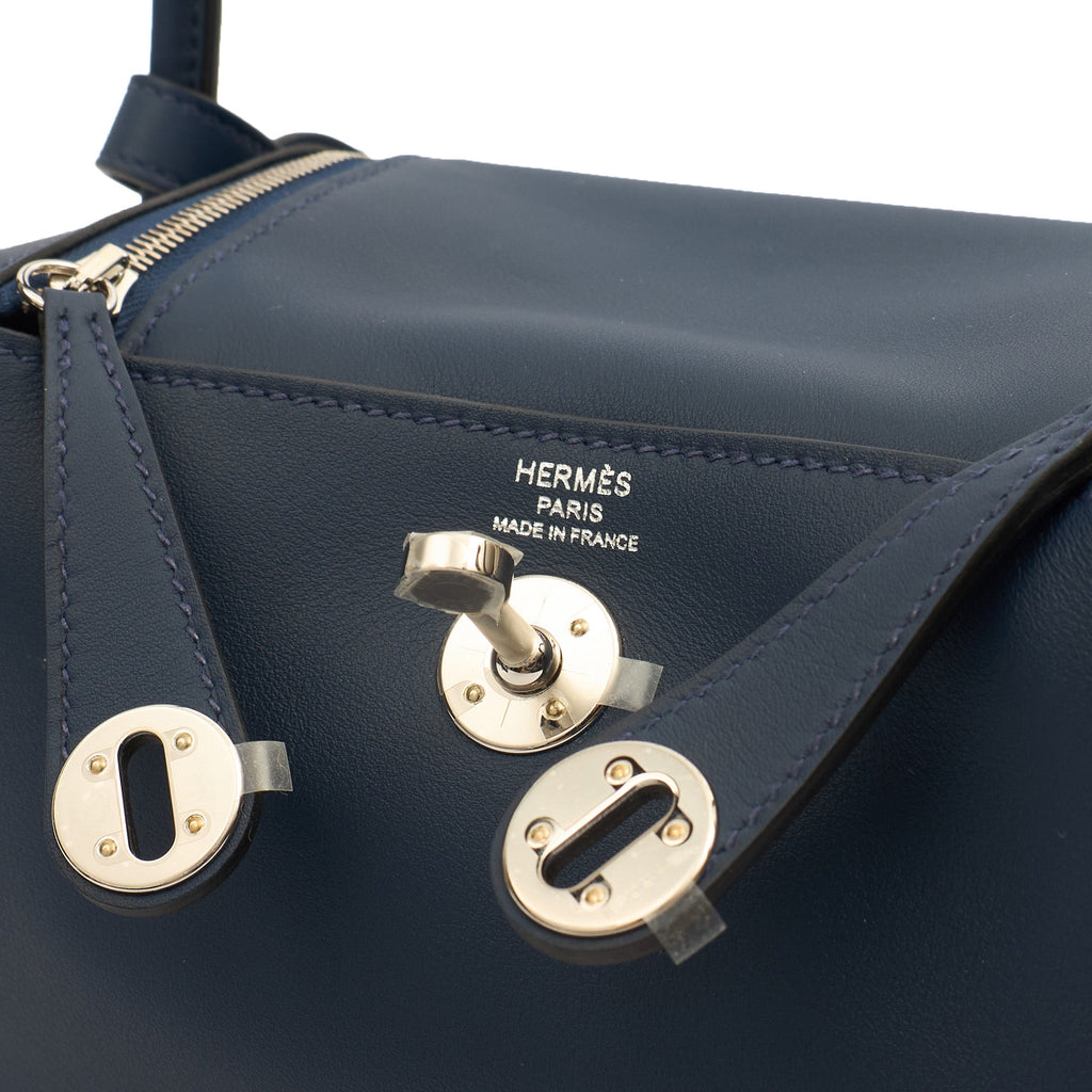 Hermes Cross Body Lindy - Mini in Bleu Encre, Swift (Gulli35) Leather