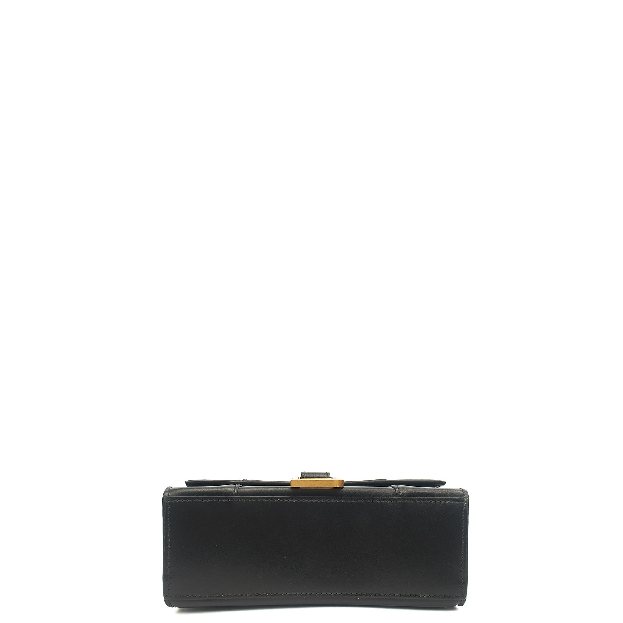 Balenciaga Cross Body Hourglass Top Handle XS in Black, Leather