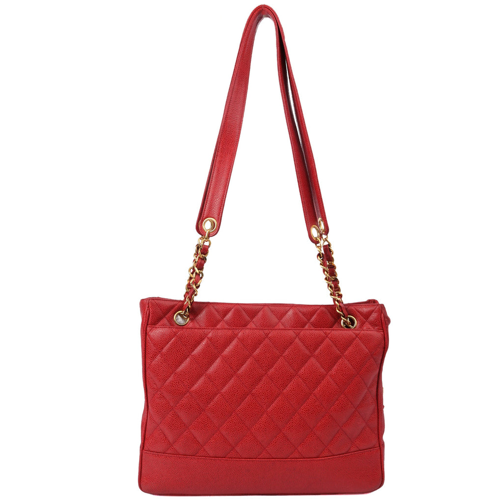 Chanel Tote Tote in Red, Caviar Leather