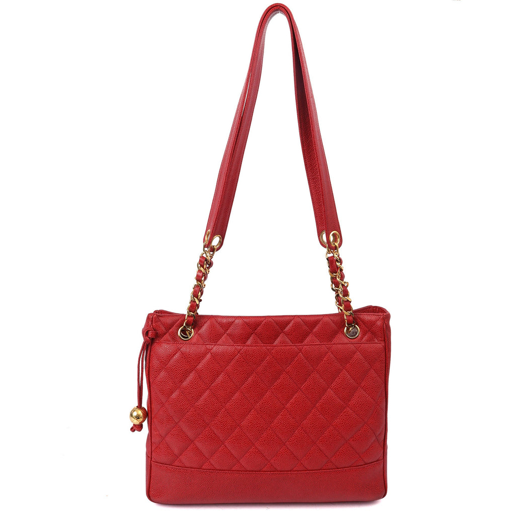 Chanel Tote Tote in Red, Caviar Leather