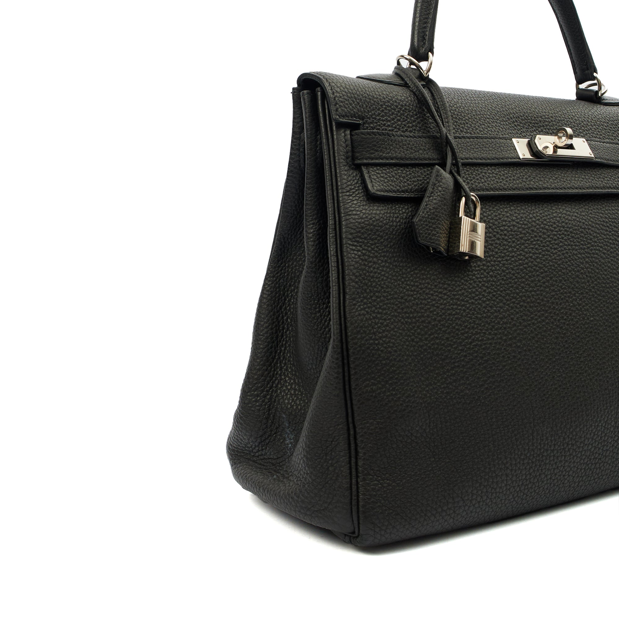 Hermes Cross Body Kelly 35 in Black, Togo Leather