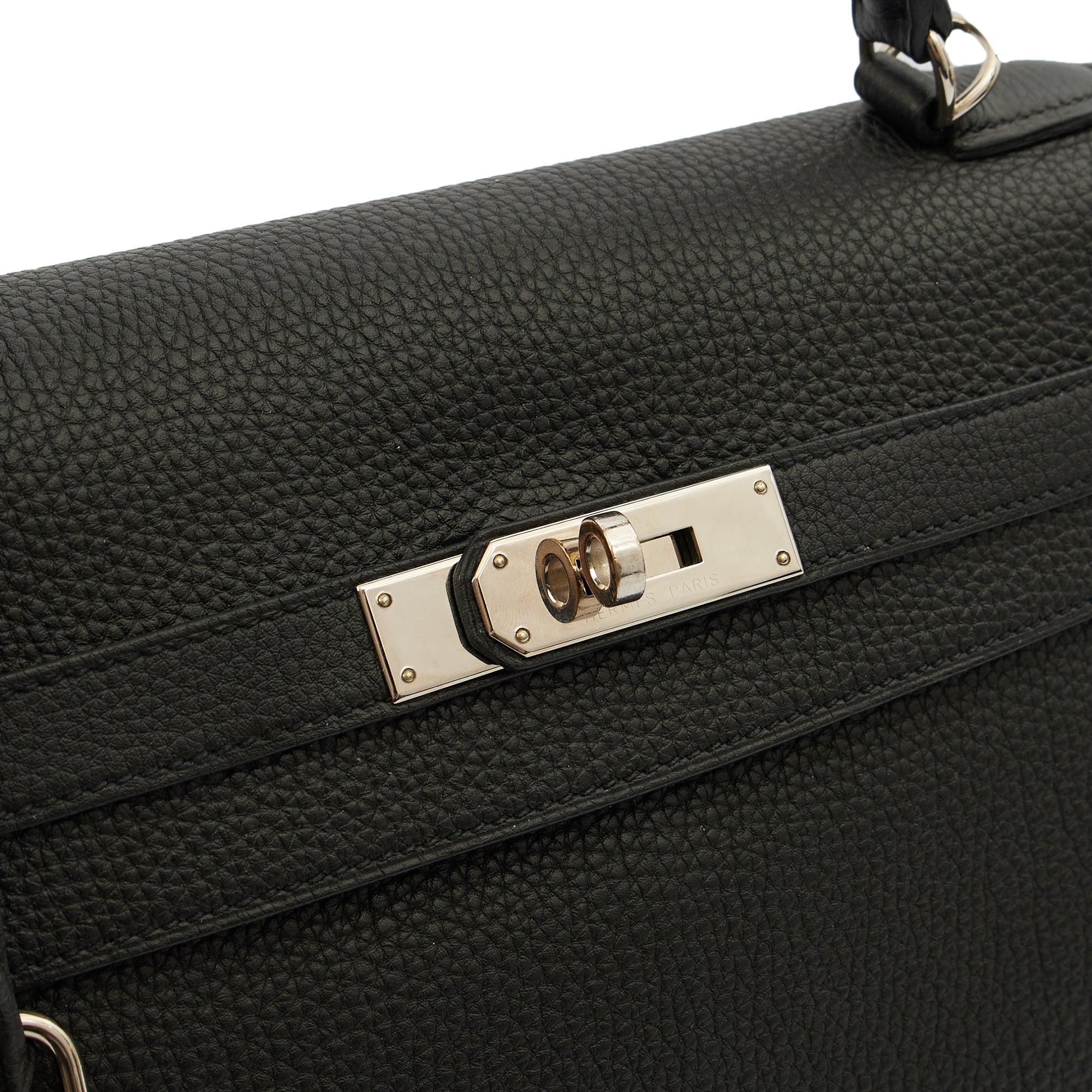 Hermes Cross Body Kelly 35 in Black, Togo Leather