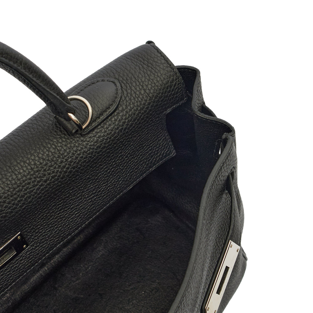 Hermes Cross Body Kelly 35 in Black, Togo Leather