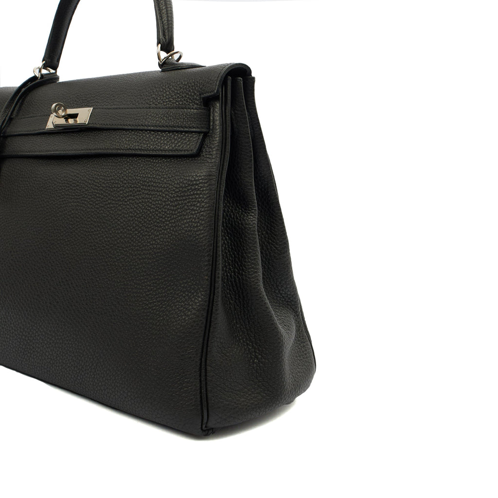 Hermes Cross Body Kelly 35 in Black, Togo Leather
