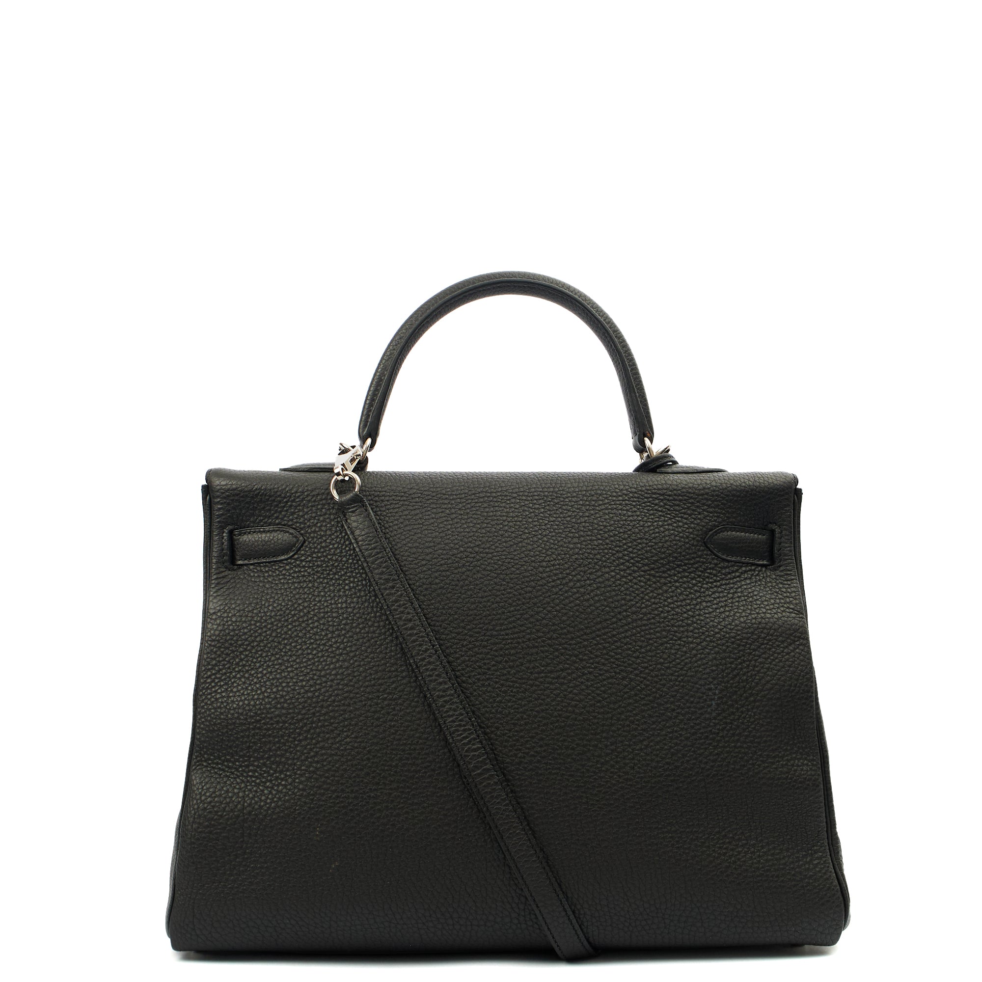 Hermes Cross Body Kelly 35 in Black, Togo Leather