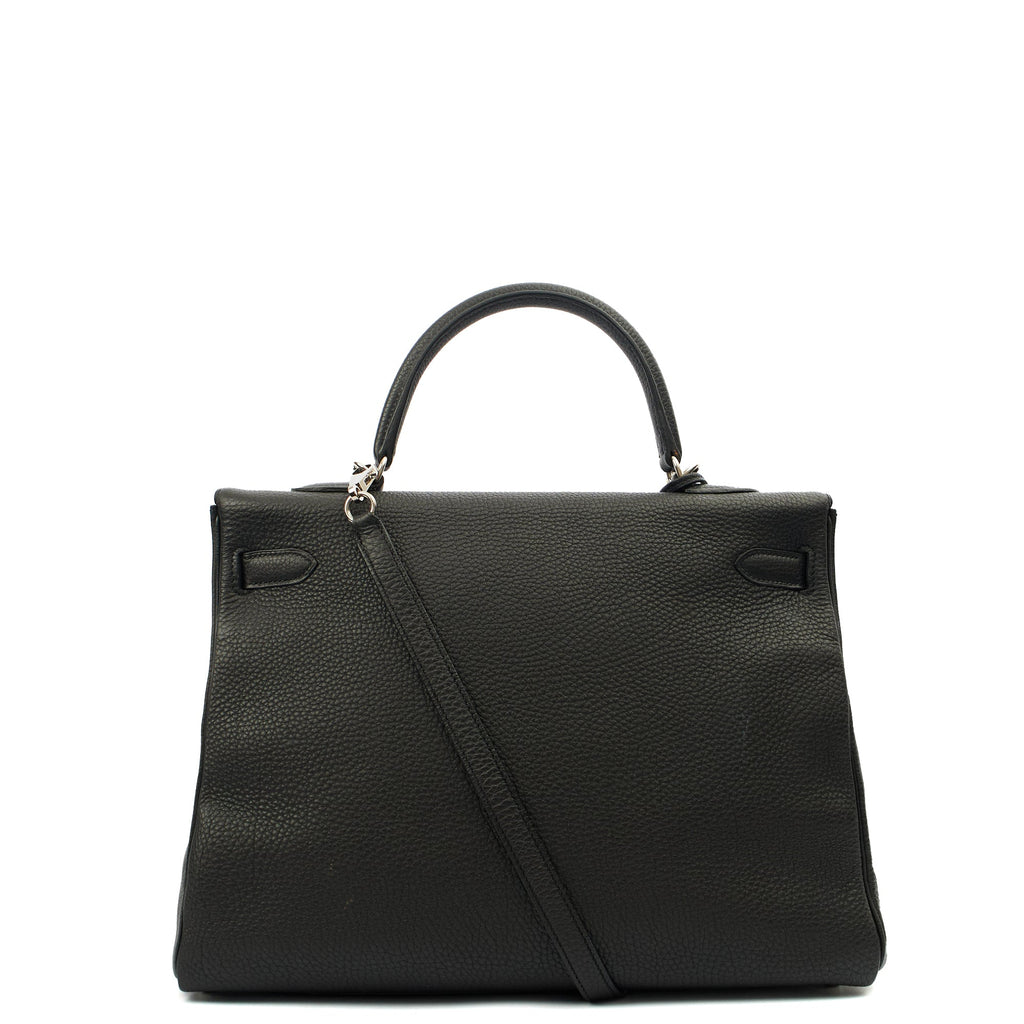 Hermes Cross Body Kelly 35 in Black, Togo Leather