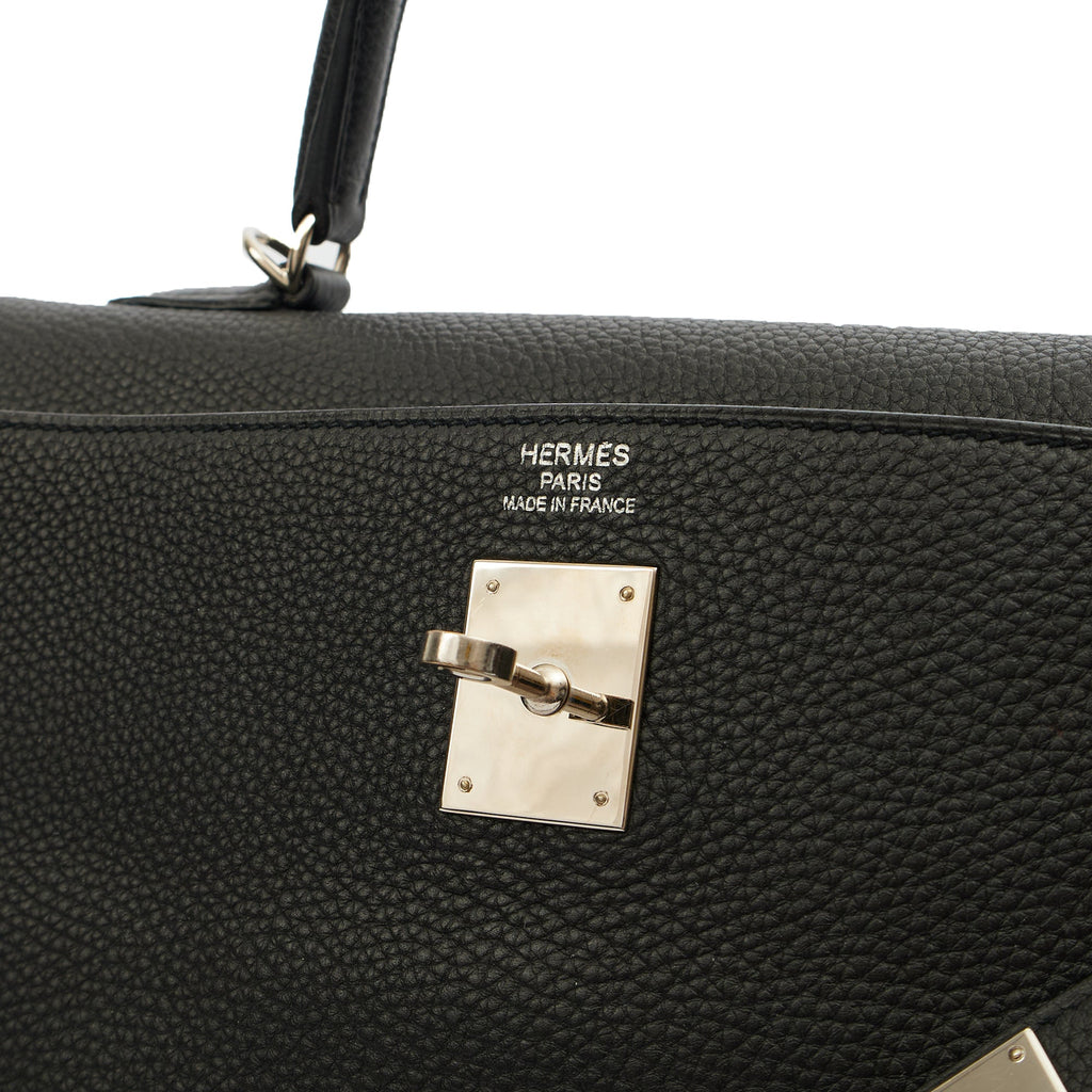Hermes Cross Body Kelly 35 in Black, Togo Leather