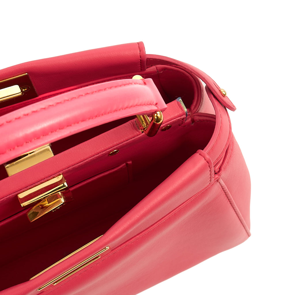 Fendi Top Handle Peekabo - Mini  in Pink, Leather