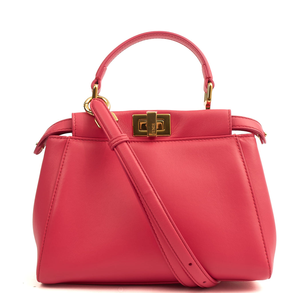 Fendi Top Handle Peekabo - Mini  in Pink, Leather