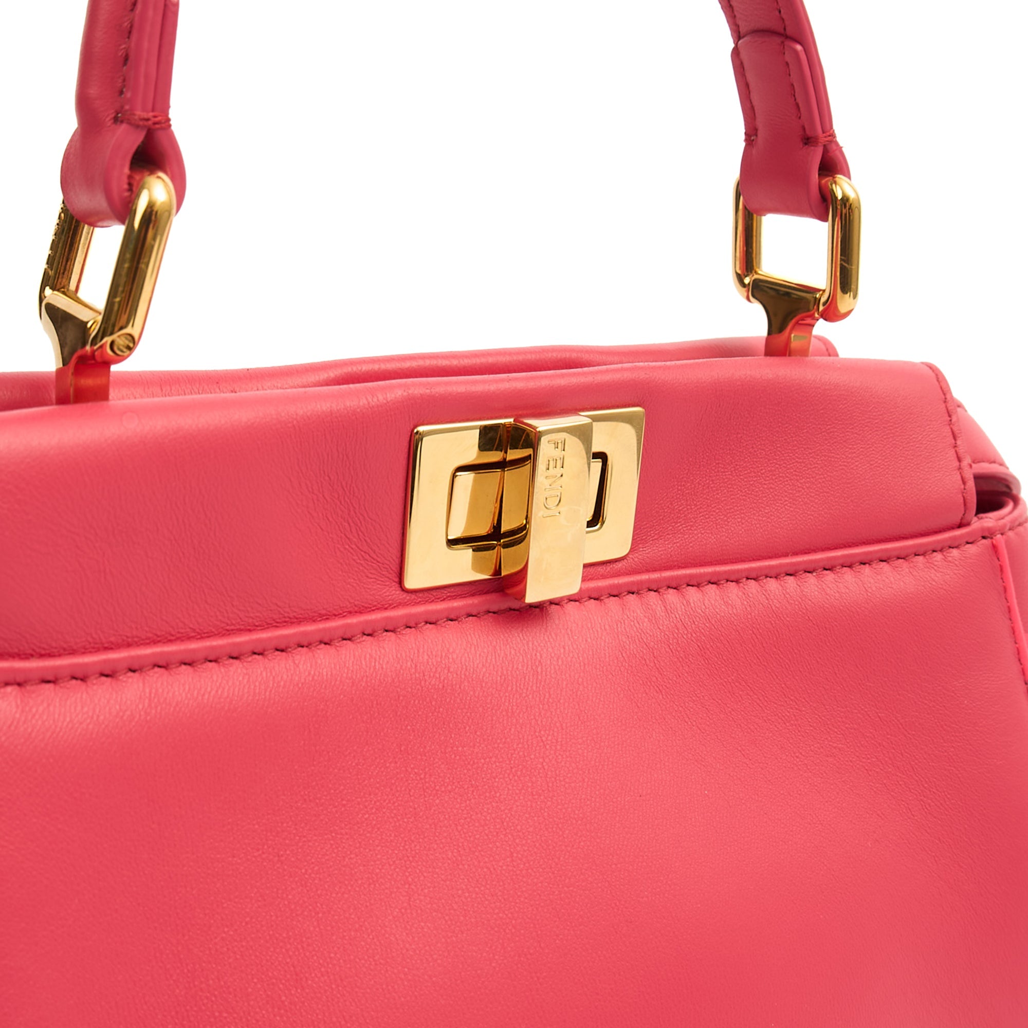 Fendi Top Handle Peekabo - Mini  in Pink, Leather