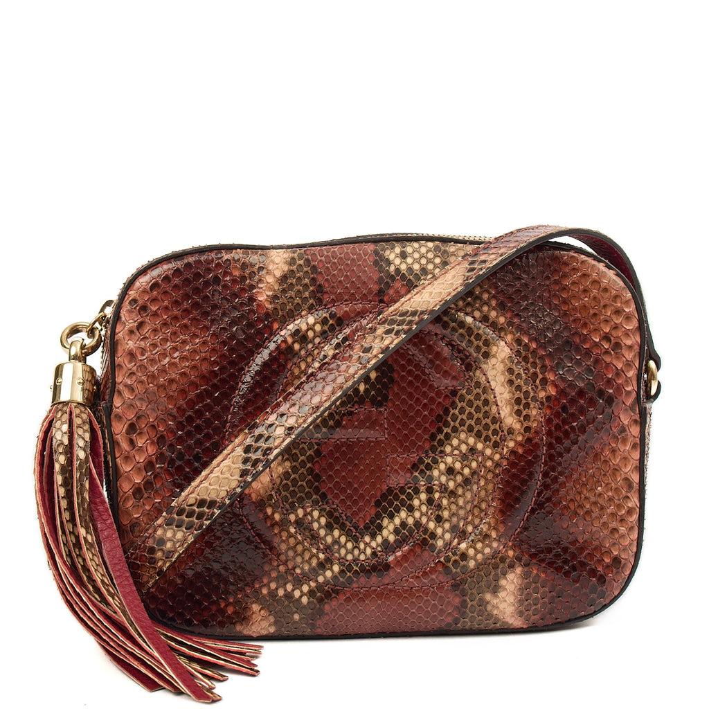 Gucci Shoulder Bag Soho  Disco Bag - Small in Red, Exotic Effect Leather