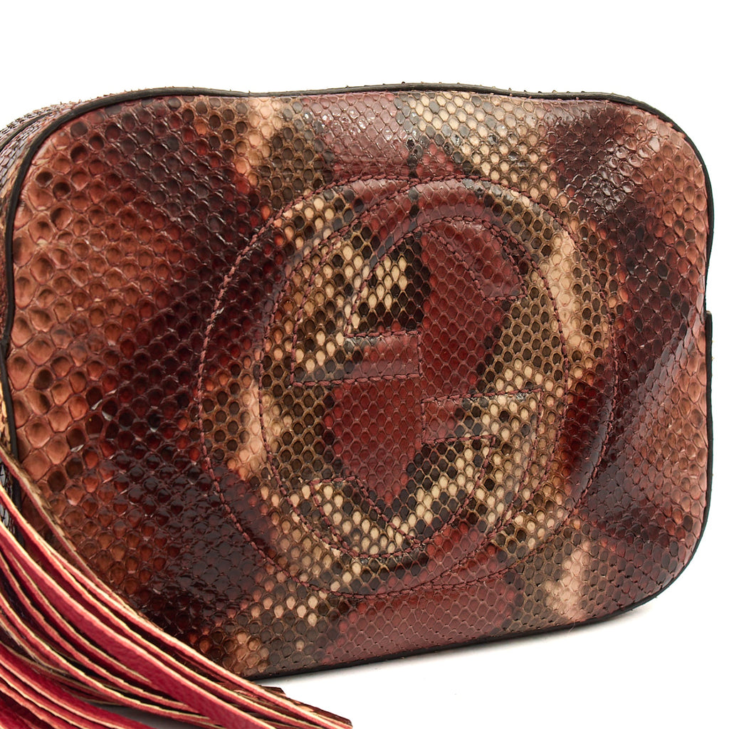 Gucci Shoulder Bag Soho  Disco Bag - Small in Red, Exotic Effect Leather