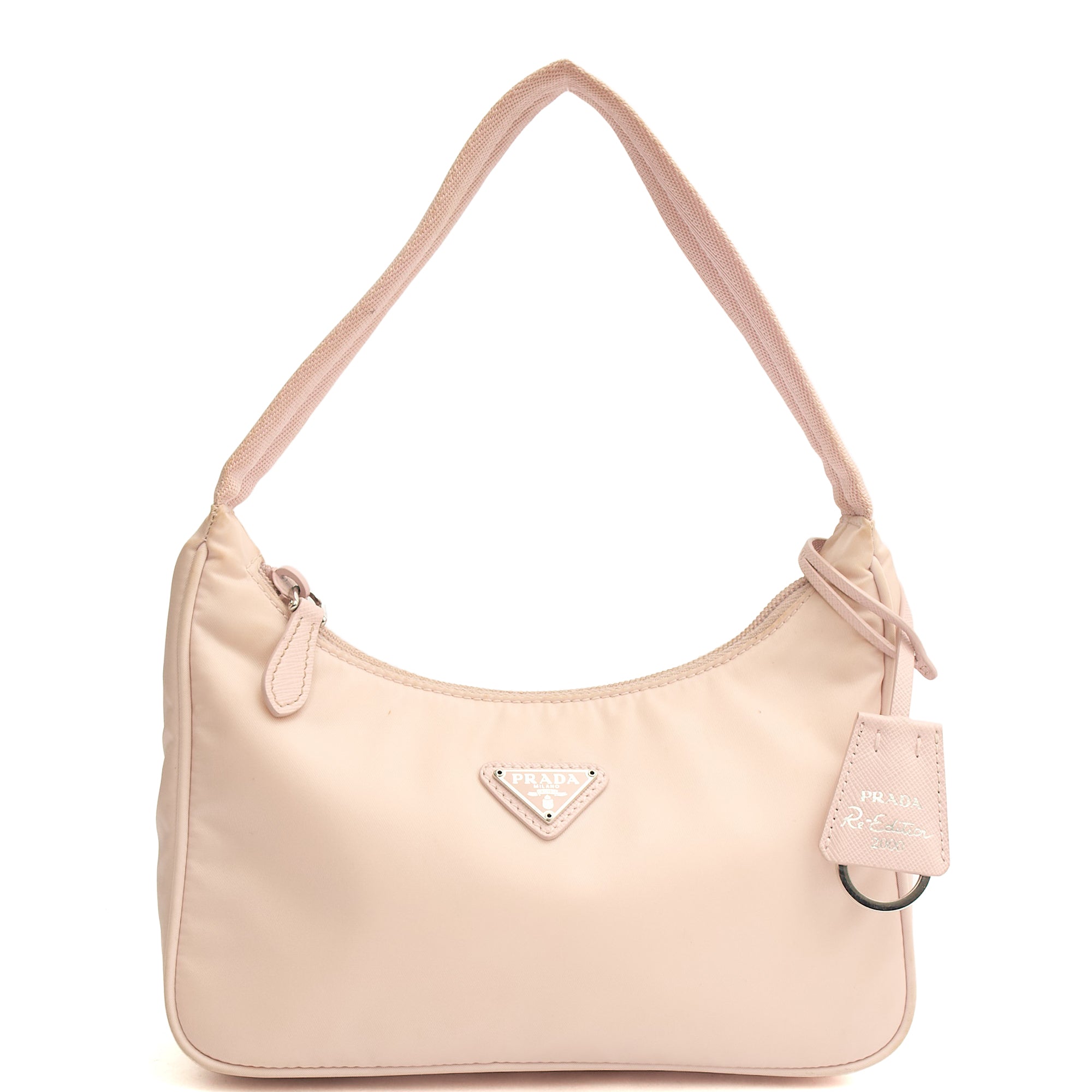 Prada Top Handle Re-edition 2000 Nylon Mini Bag in Pink, Nylon
