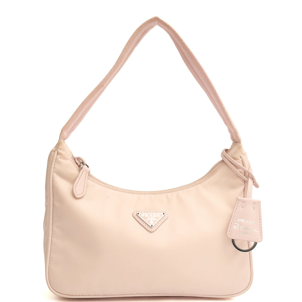 Prada Top Handle Re-edition 2000 Nylon Mini Bag in Pink, Nylon
