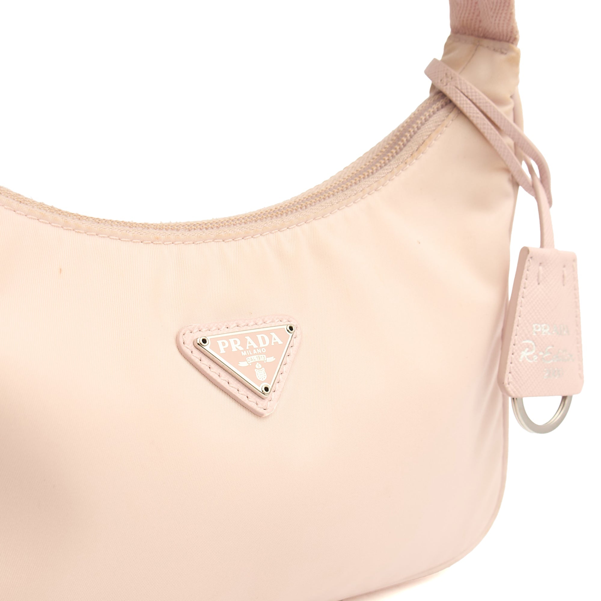 Prada Top Handle Re-edition 2000 Nylon Mini Bag in Pink, Nylon