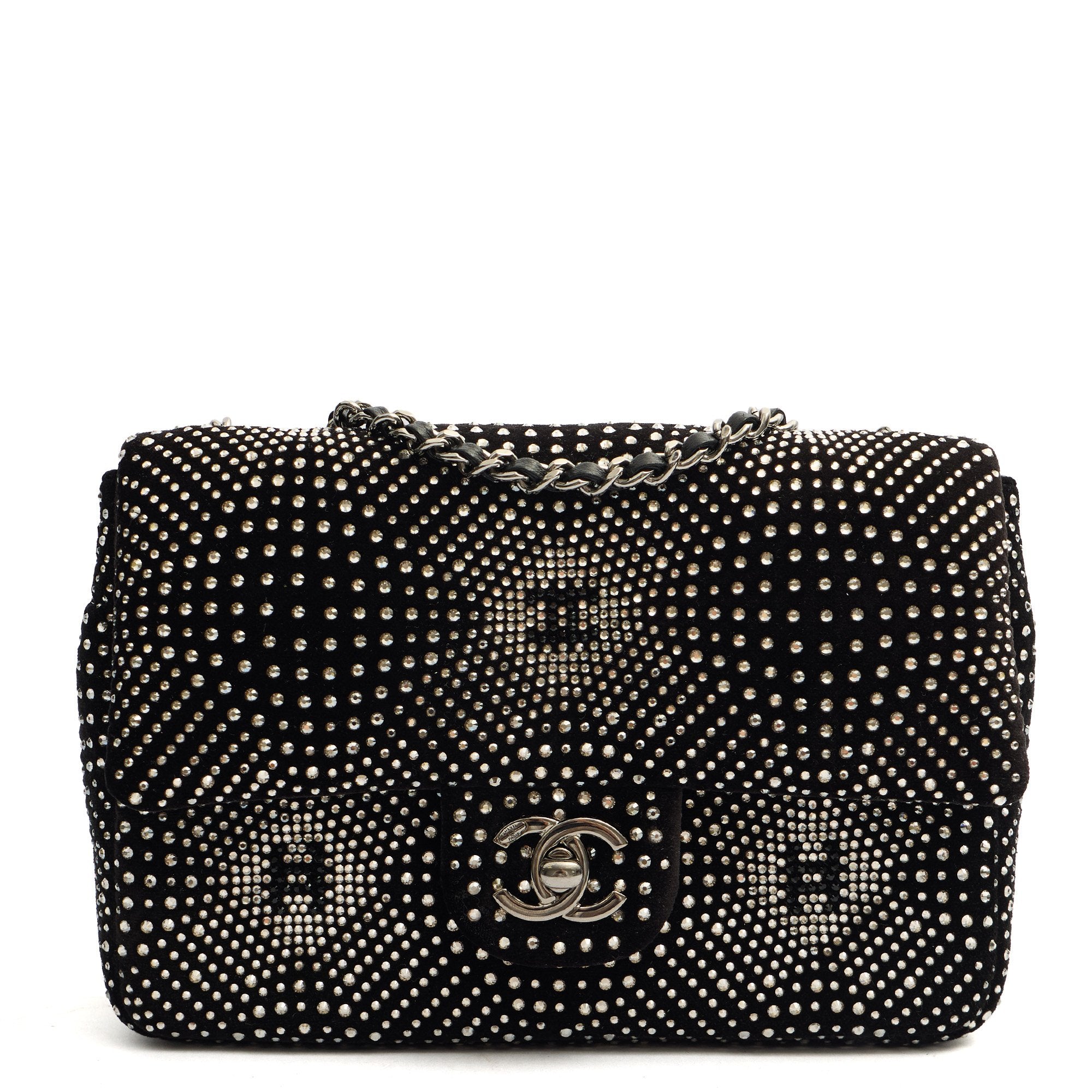 Chanel Shoulder Bag Flap Bag in Black, Velvet