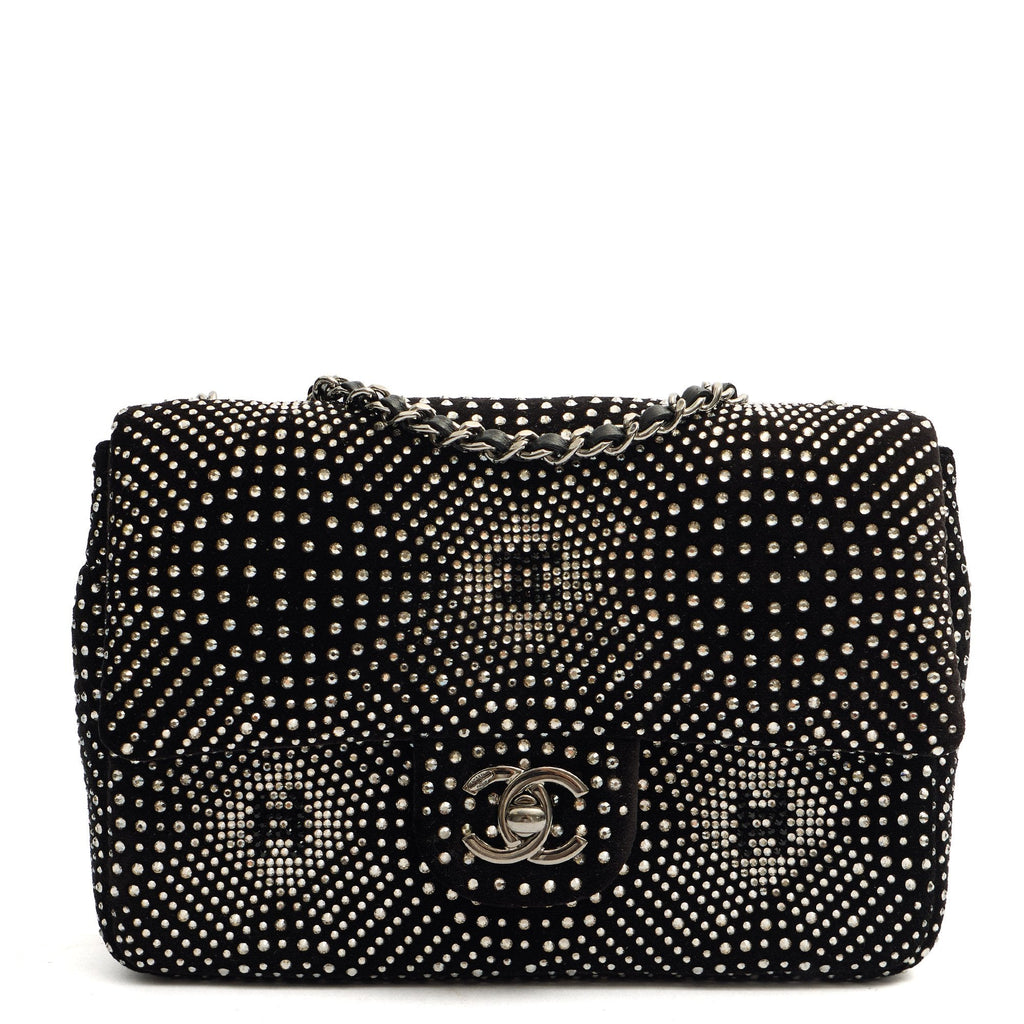 Chanel Shoulder Bag Flap Bag in Black, Velvet