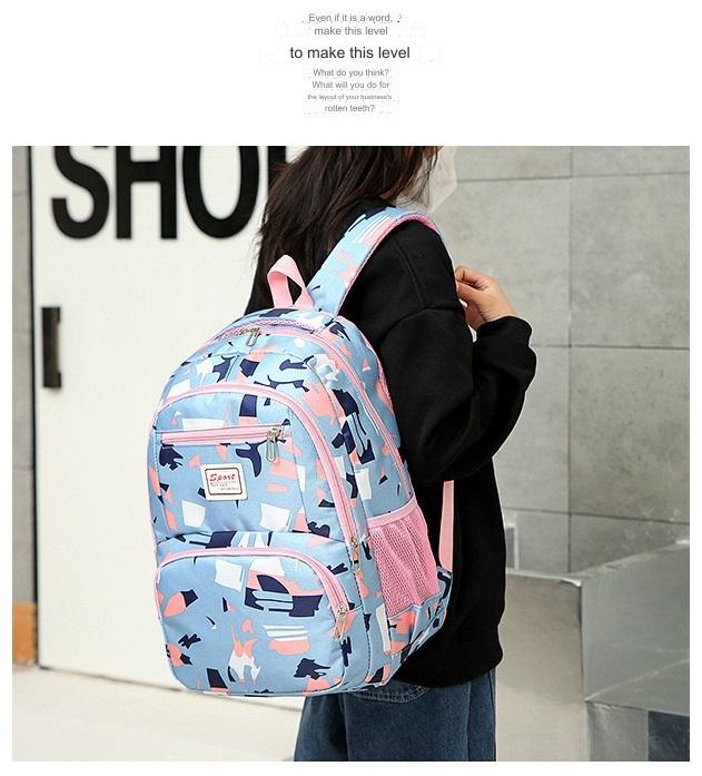 School Bag Multifunction Colorful Printing Backpack 1639-7
