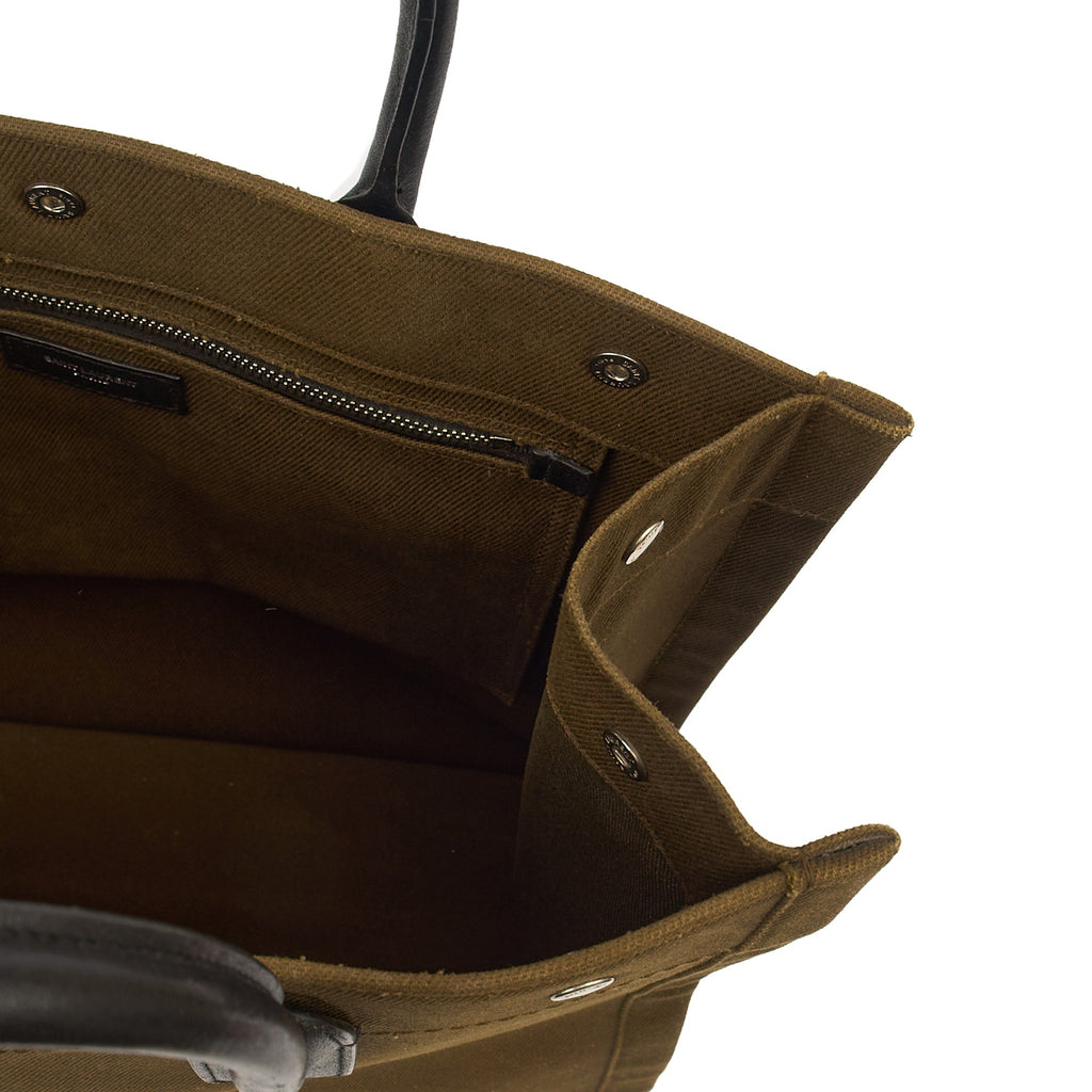 Saint Laurent Tote Rive Gauche Tote in Green, Fabric