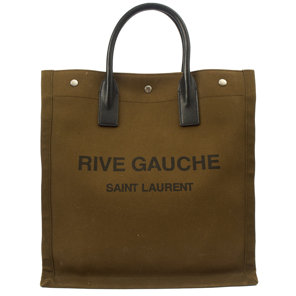 Saint Laurent Tote Rive Gauche Tote in Green, Fabric