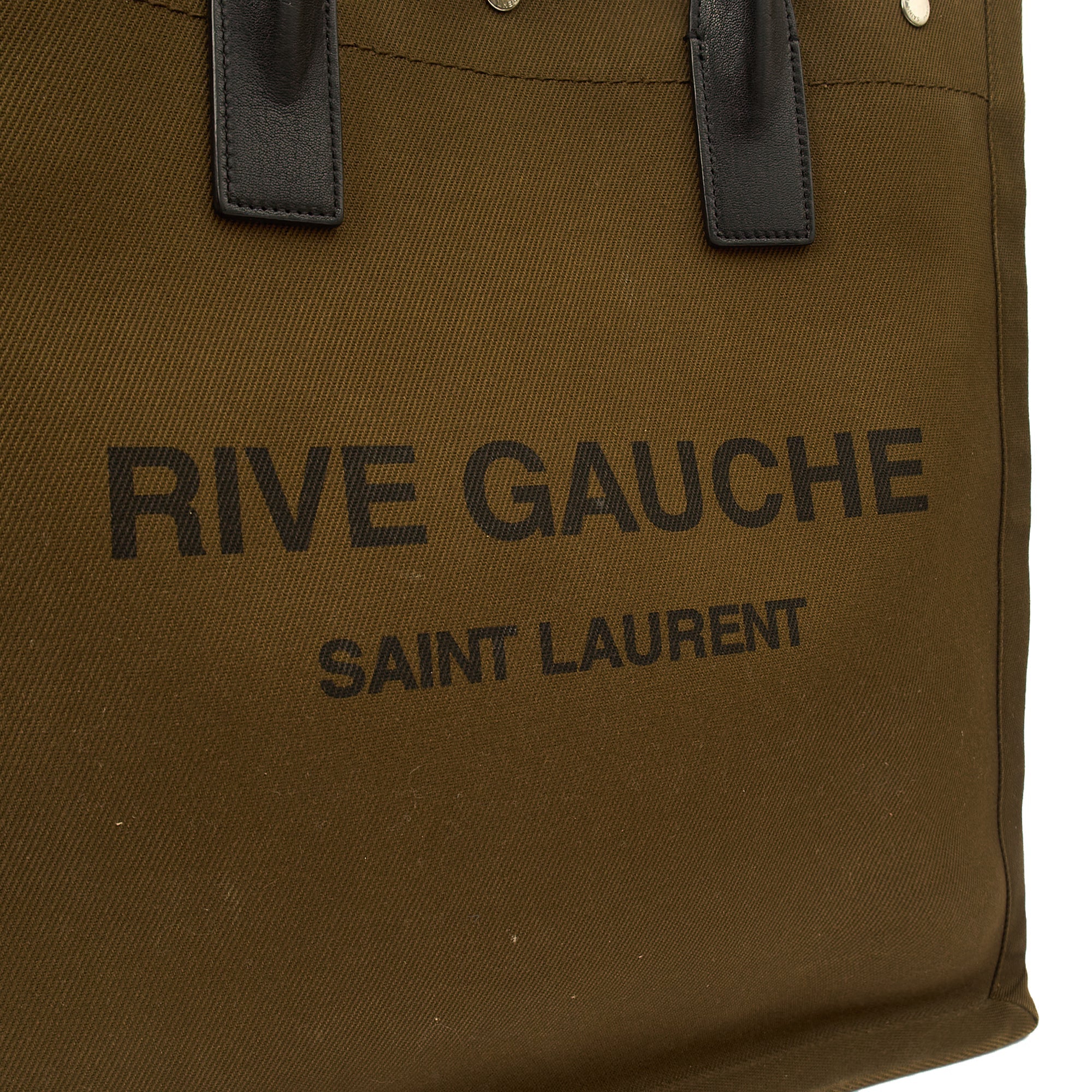 Saint Laurent Tote Rive Gauche Tote in Green, Fabric