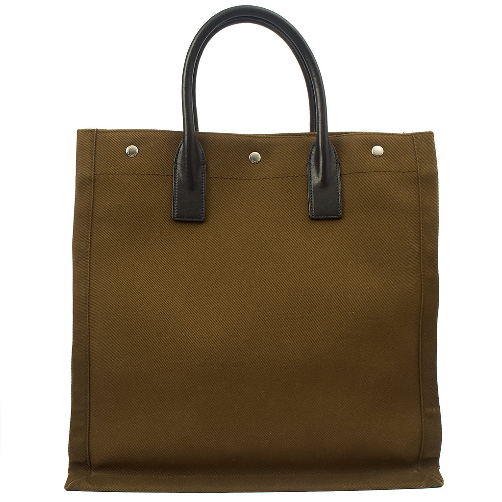 Saint Laurent Tote Rive Gauche Tote in Green, Fabric