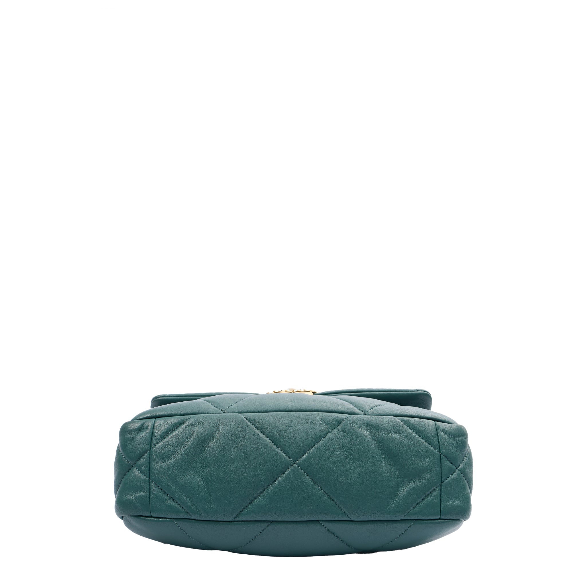 Chanel Cross Body Chanel 19 in Green, Calfskin Leather
