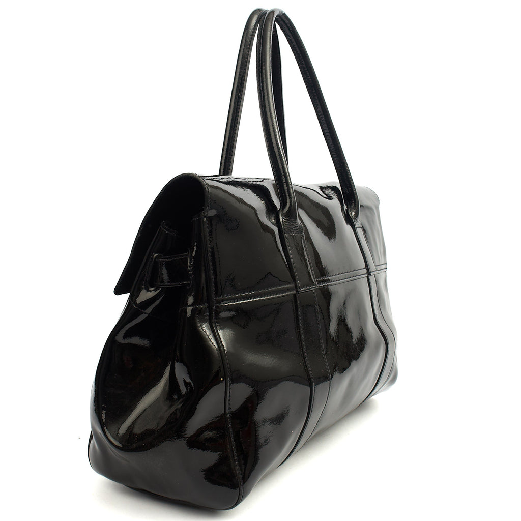 Mulberry Tote Bayswater Heritage in Black, Patent Leather