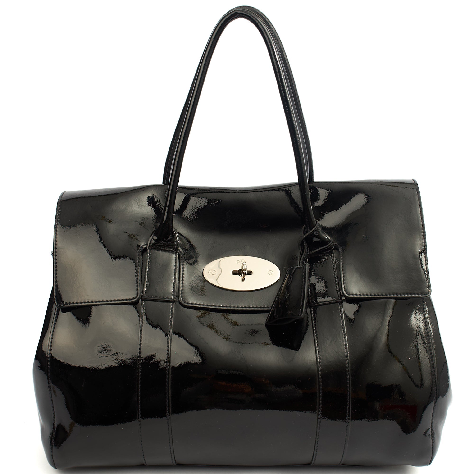 Mulberry Tote Bayswater Heritage in Black, Patent Leather