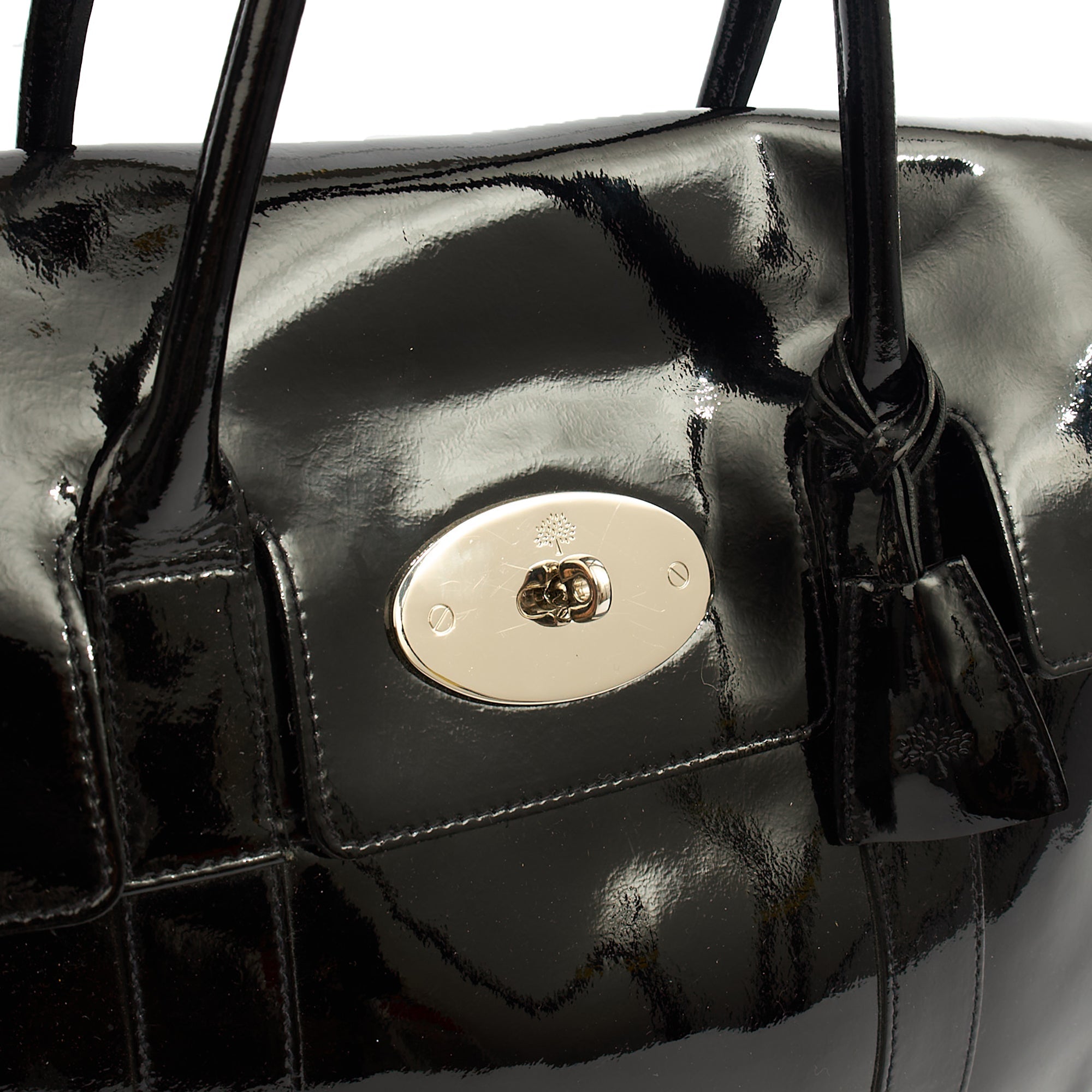 Mulberry Tote Bayswater Heritage in Black, Patent Leather