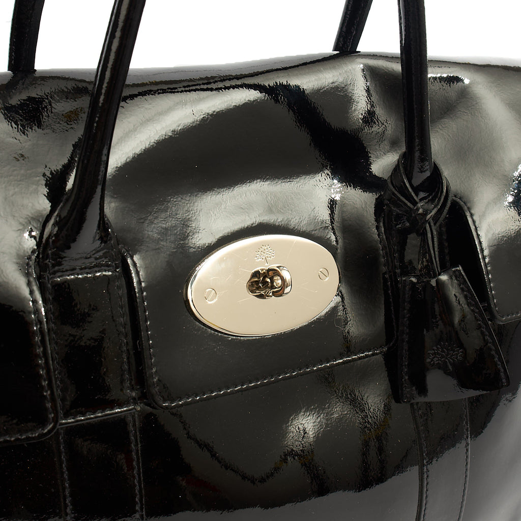 Mulberry Tote Bayswater Heritage in Black, Patent Leather