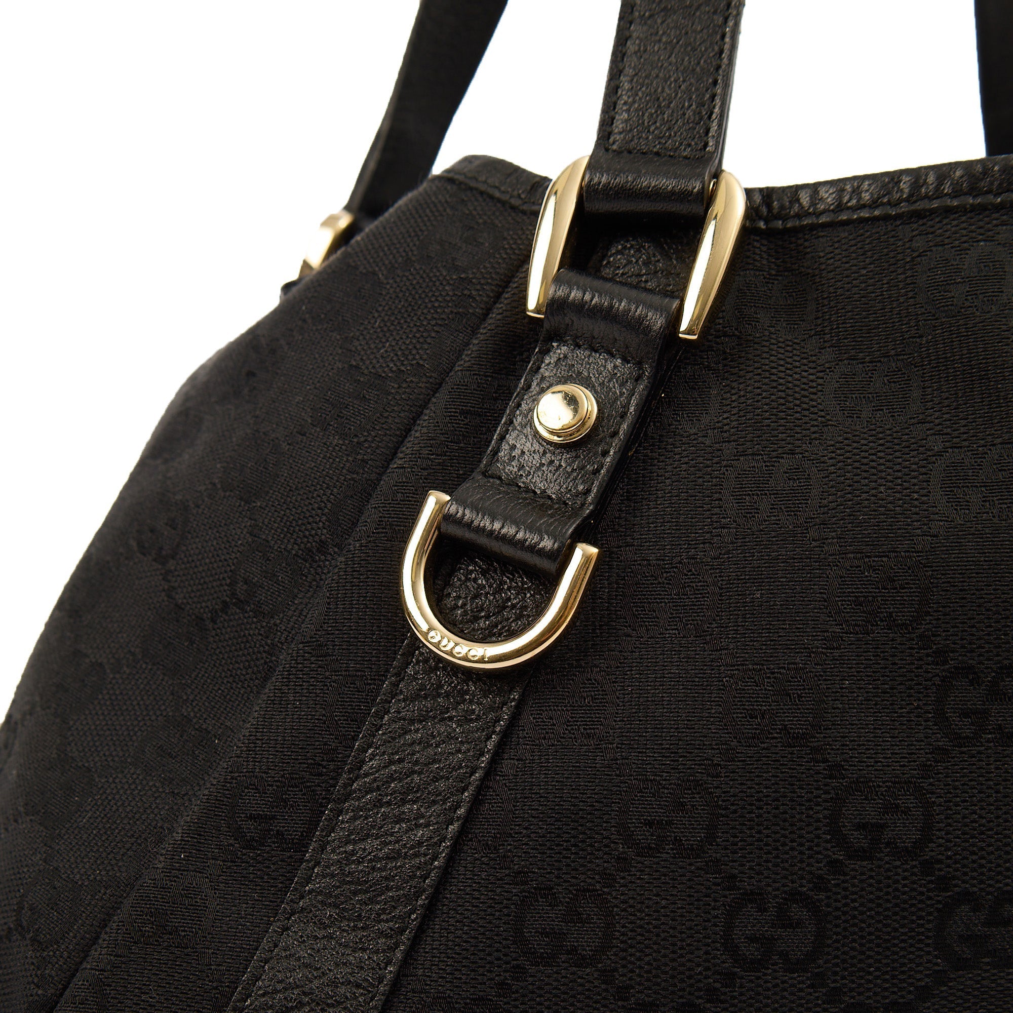 Gucci Abbey Tote in Black, GG Canvas