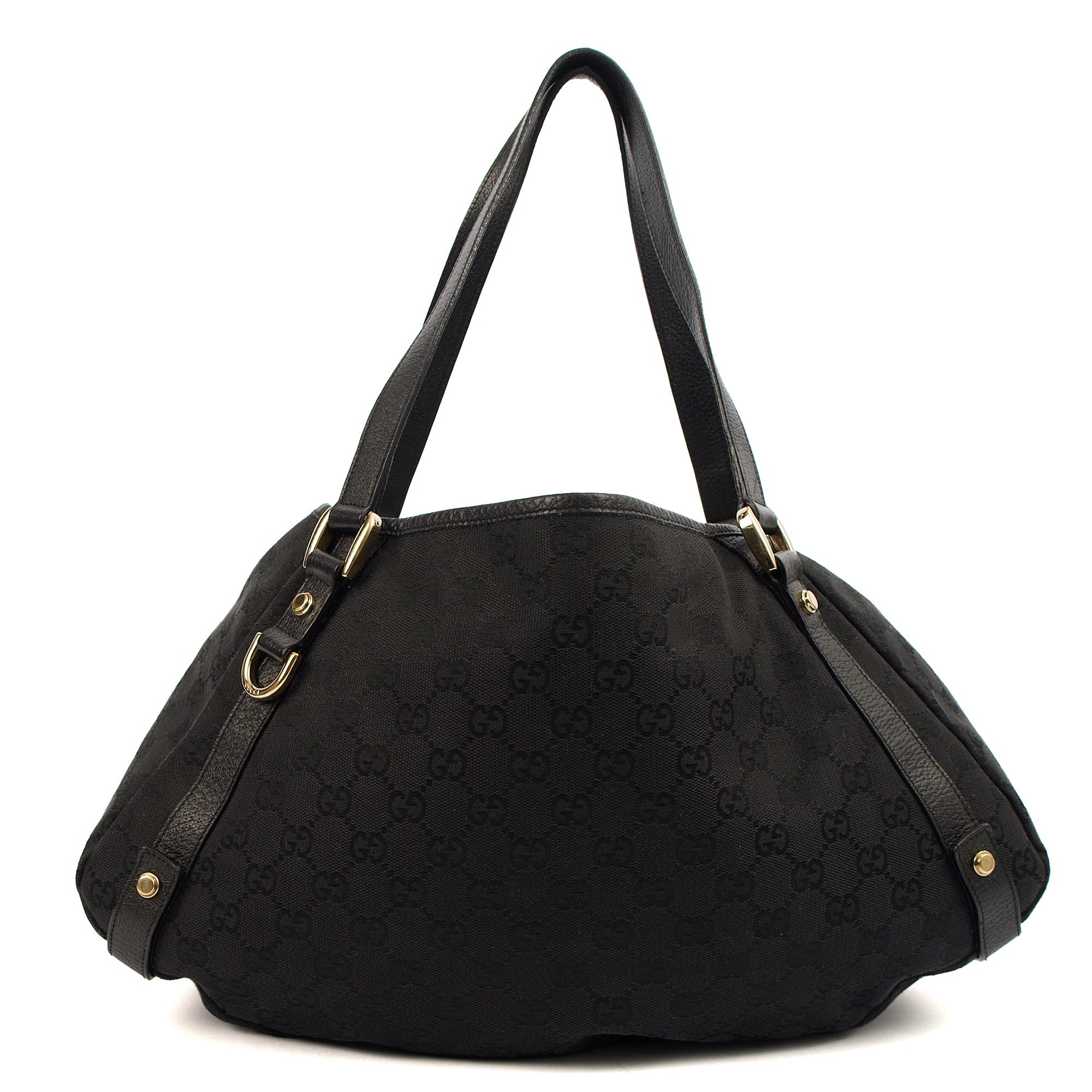 Gucci Abbey Tote in Black, GG Canvas
