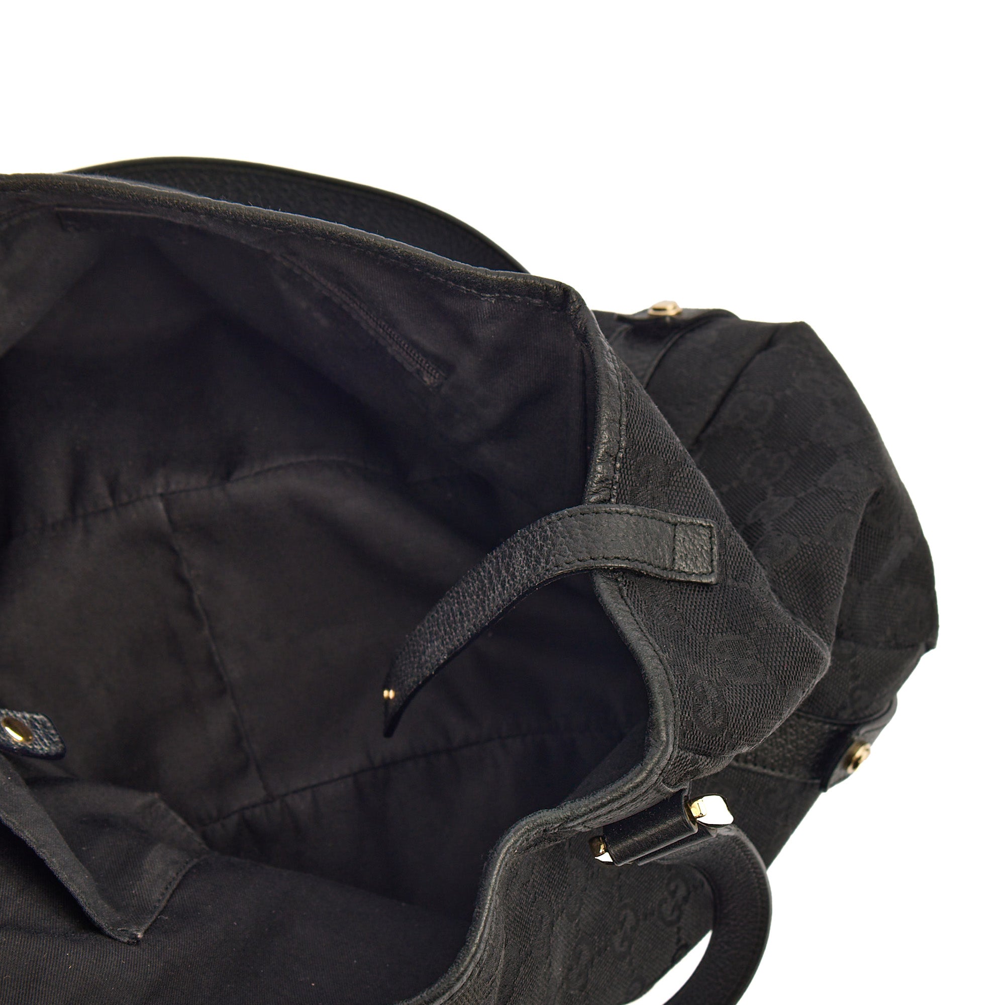 Gucci Abbey Tote in Black, GG Canvas