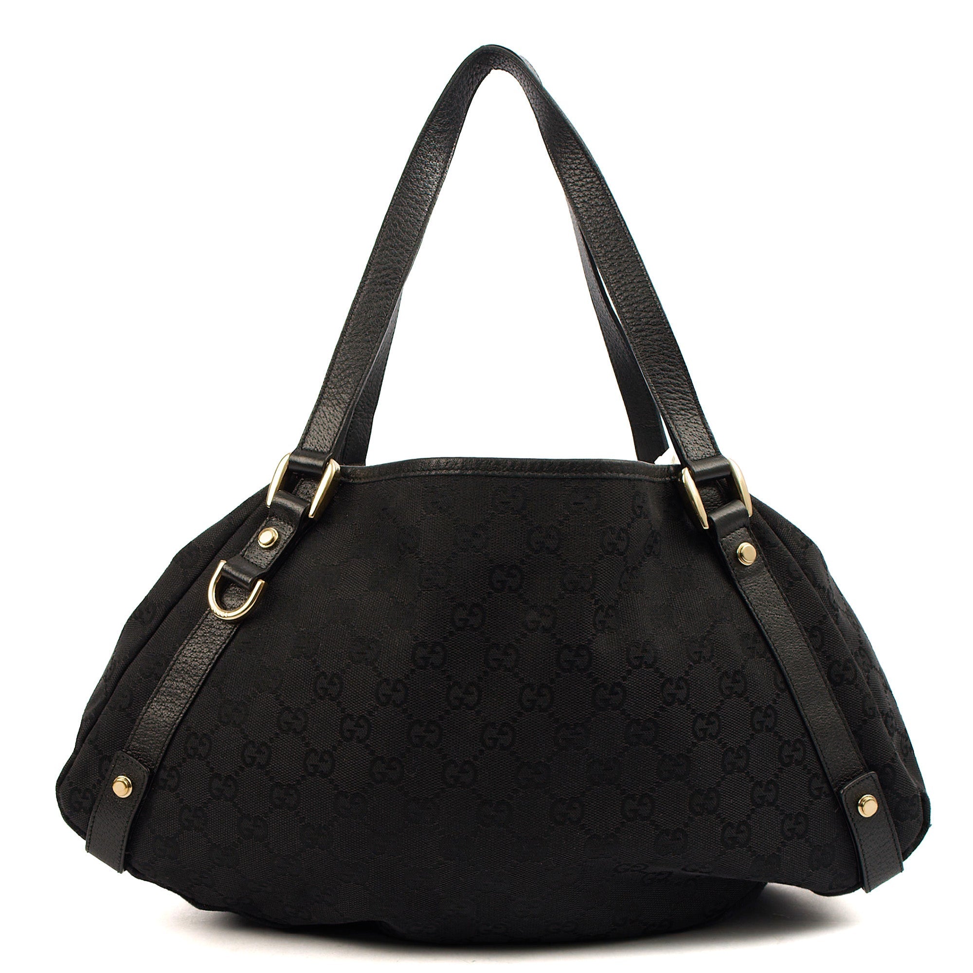 Gucci Abbey Tote in Black, GG Canvas