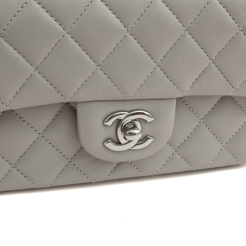 Chanel Cross Body Classic - Mini (Rectangular) in Grey, Calfskin Leather