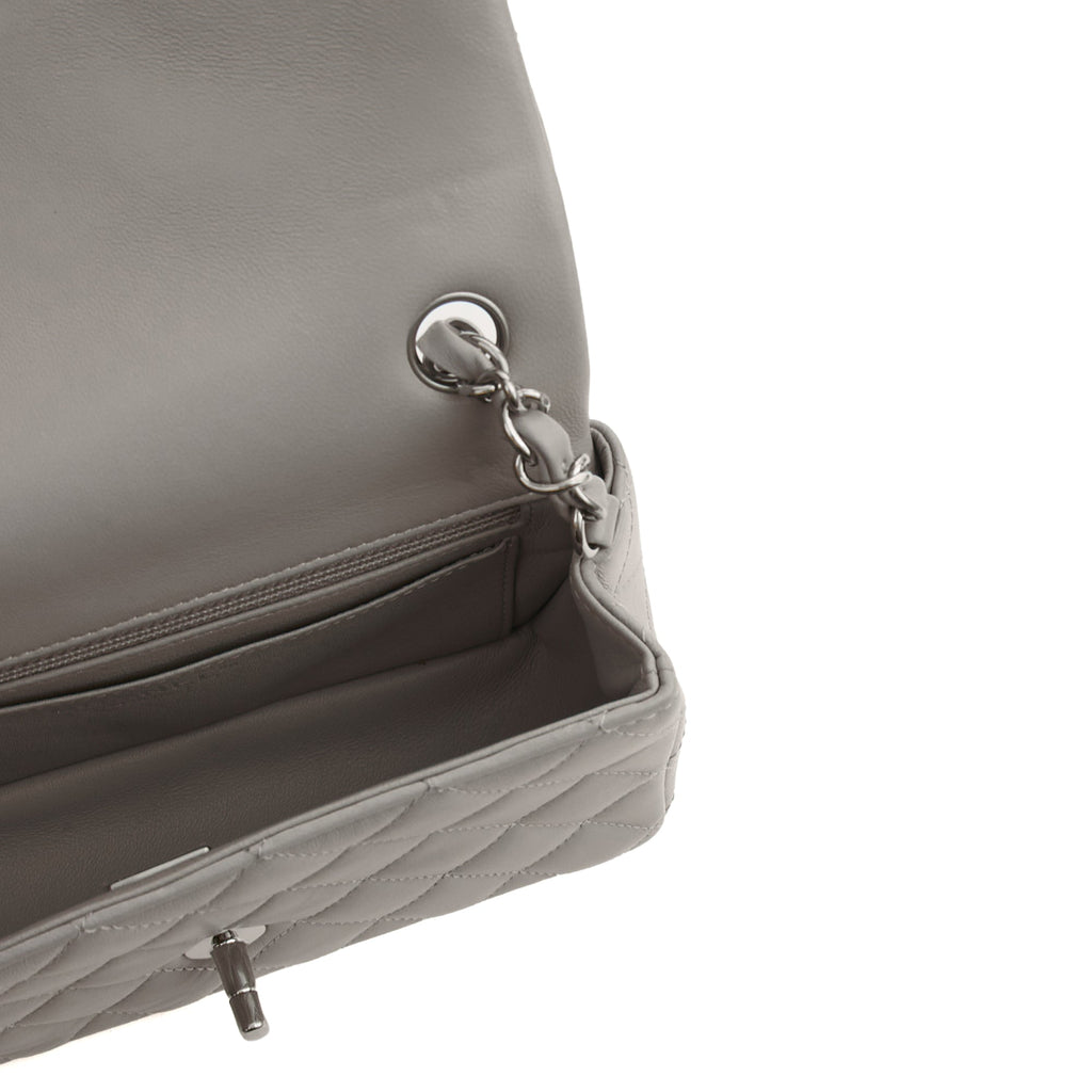 Chanel Cross Body Classic - Mini (Rectangular) in Grey, Calfskin Leather