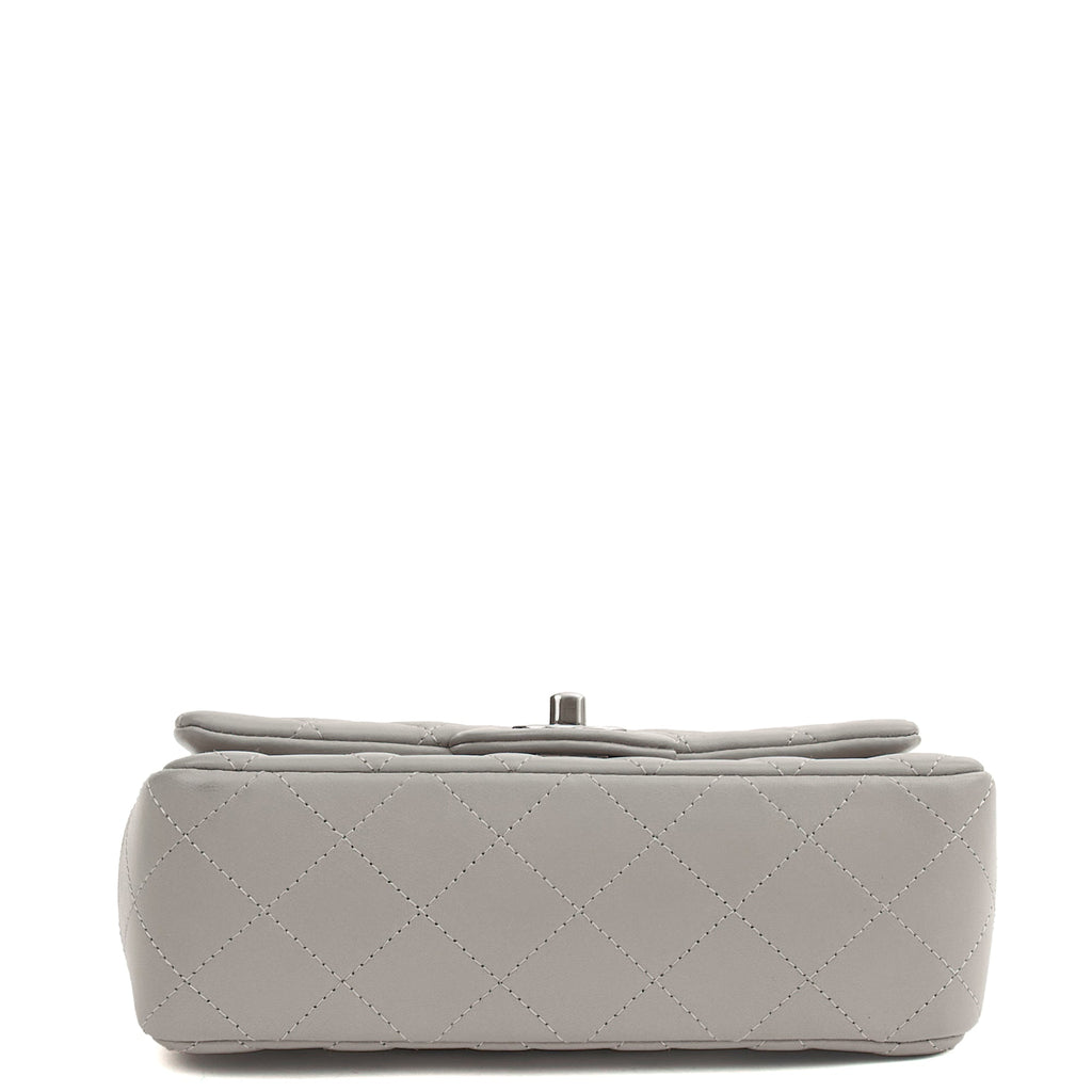 Chanel Cross Body Classic - Mini (Rectangular) in Grey, Calfskin Leather