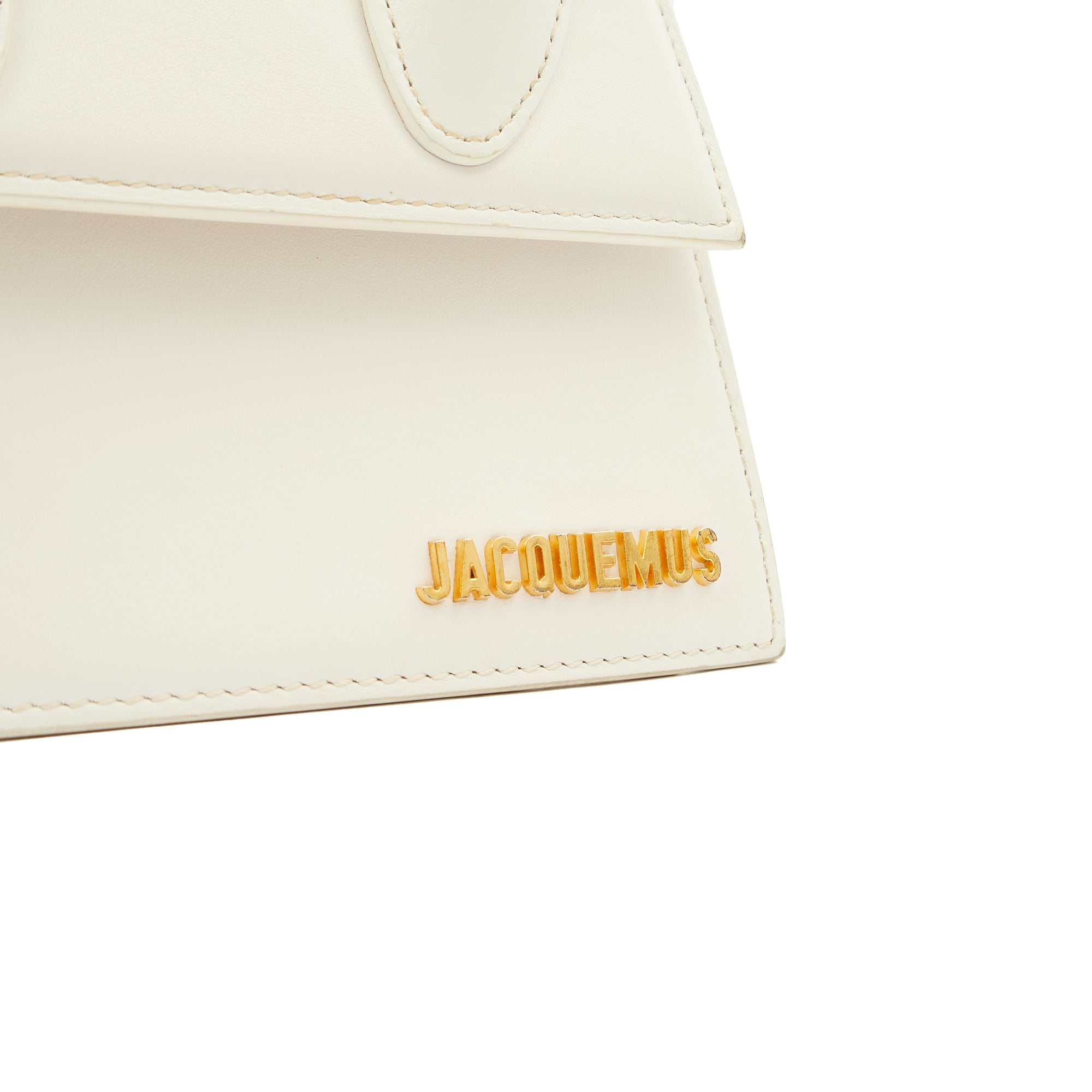 Jacquemus Cross Body Le Chiquito Moyen in White, Leather