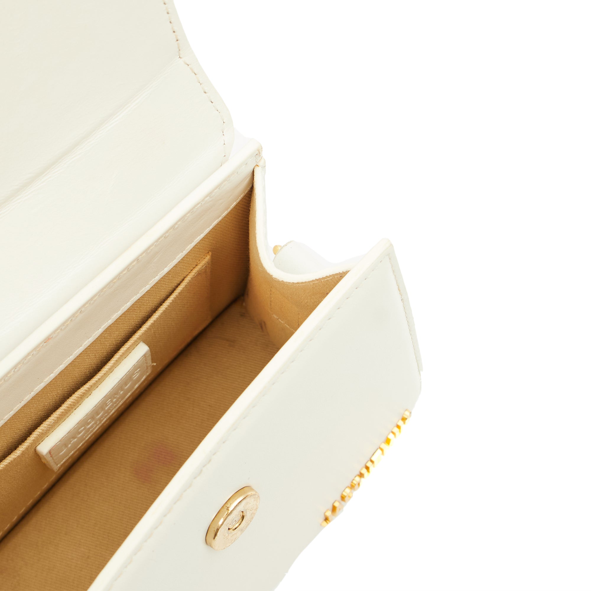 Jacquemus Cross Body Le Chiquito Moyen in White, Leather