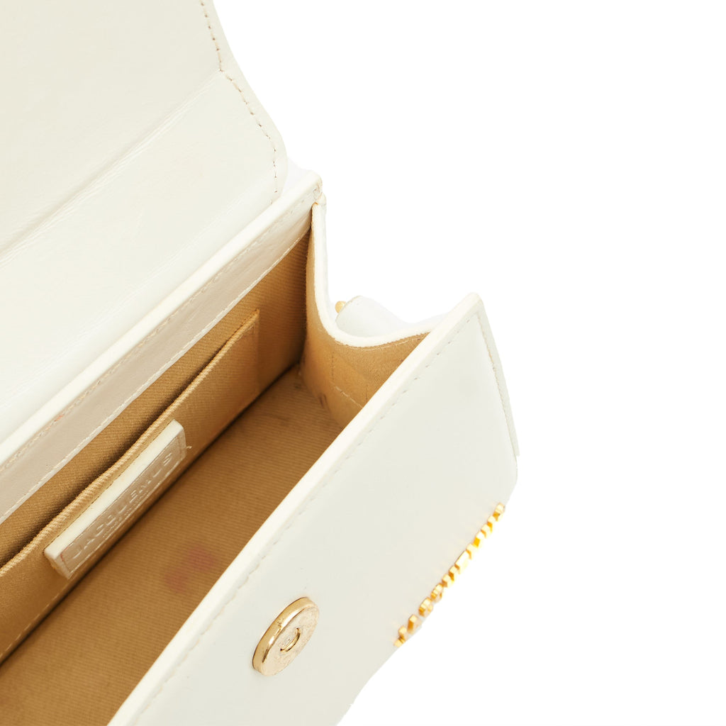 Jacquemus Cross Body Le Chiquito Moyen in White, Leather