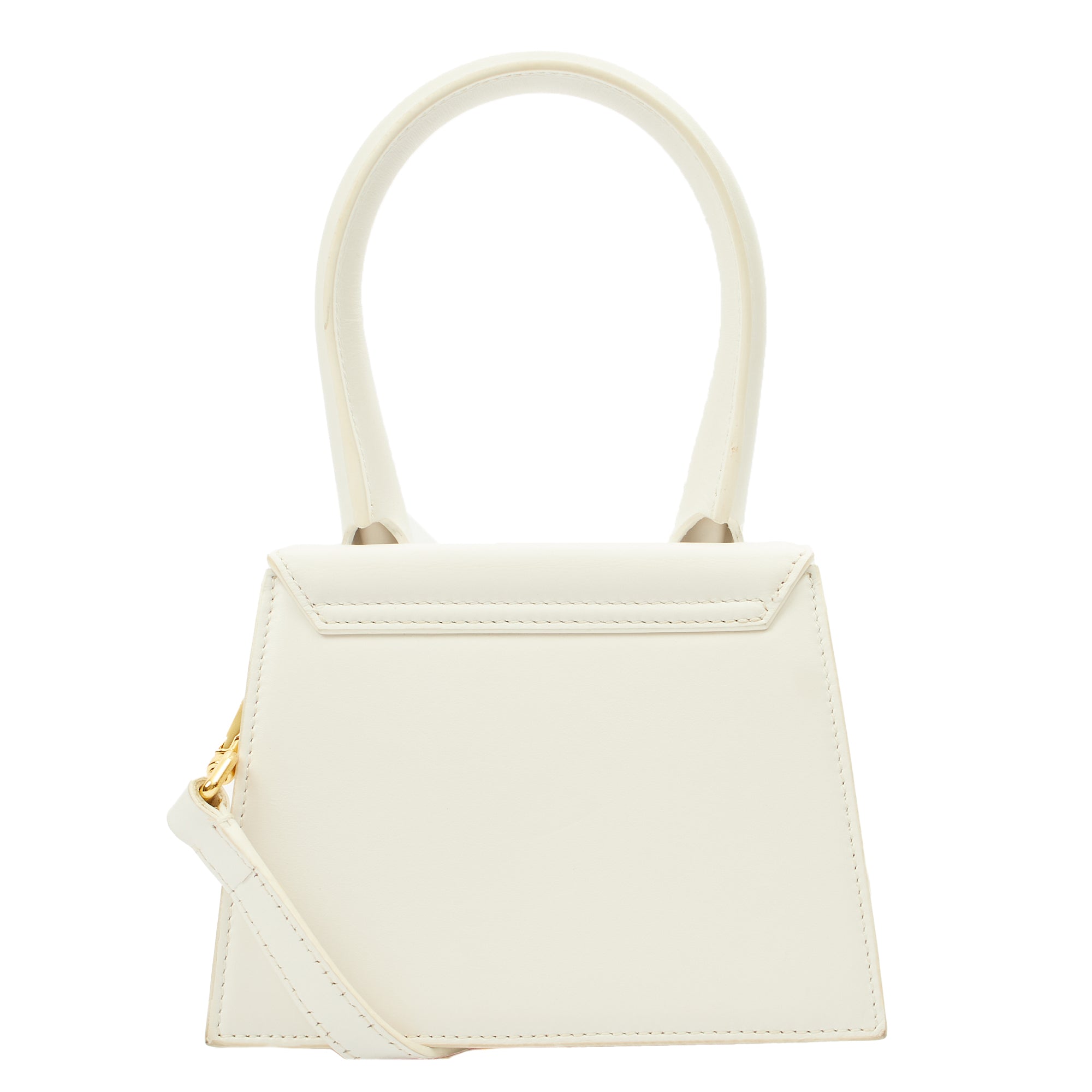 Jacquemus Cross Body Le Chiquito Moyen in White, Leather