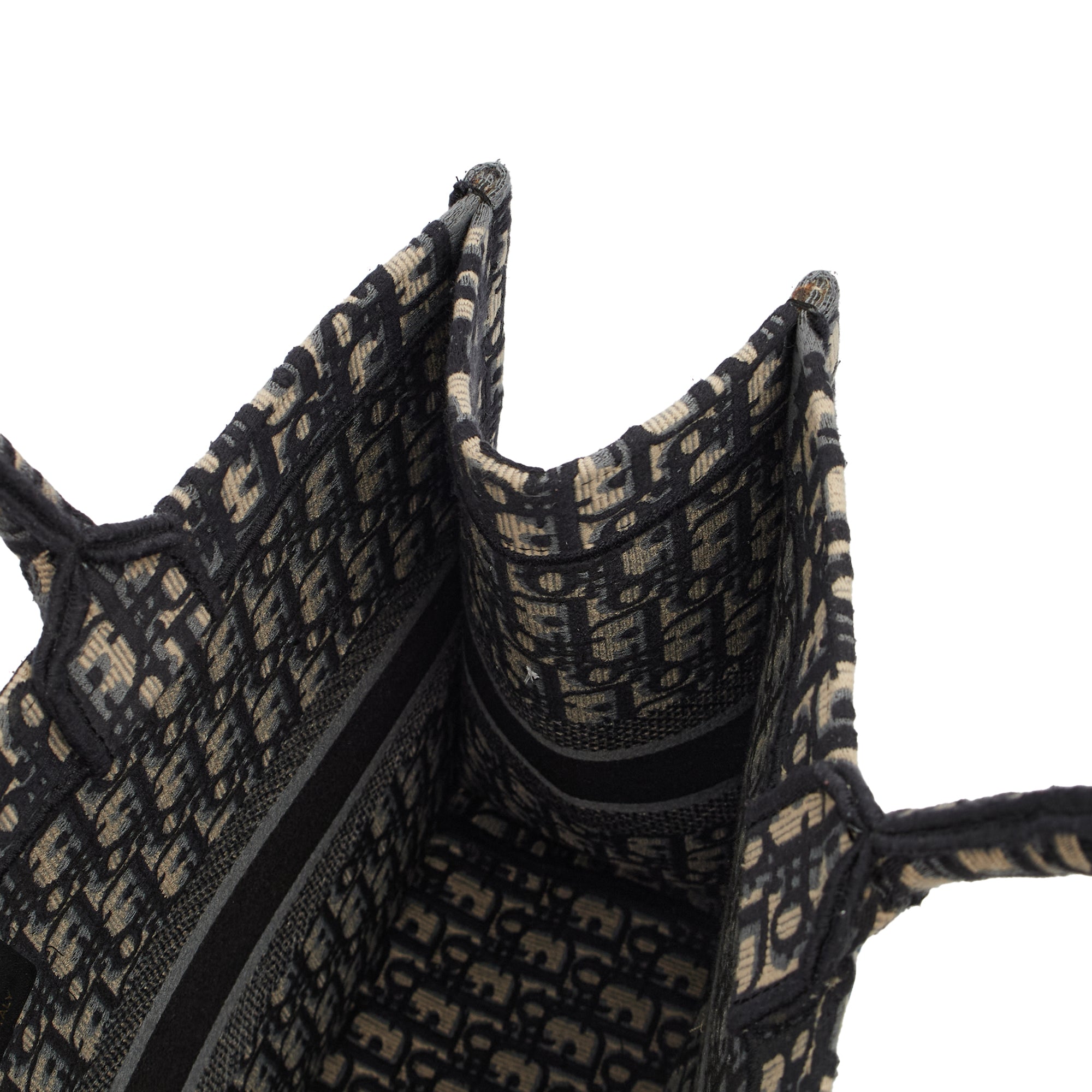 Christian Dior Tote Book Tote in Blue, Dior Oblique Embroidery