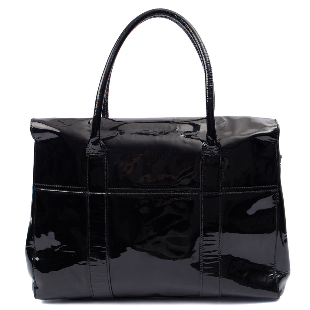 Mulberry Tote Bayswater Heritage in Black, Patent Leather