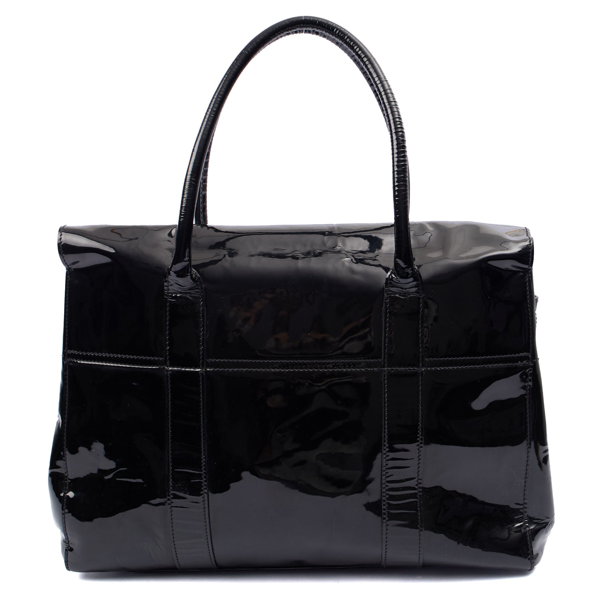 Mulberry Tote Bayswater Heritage in Black, Patent Leather