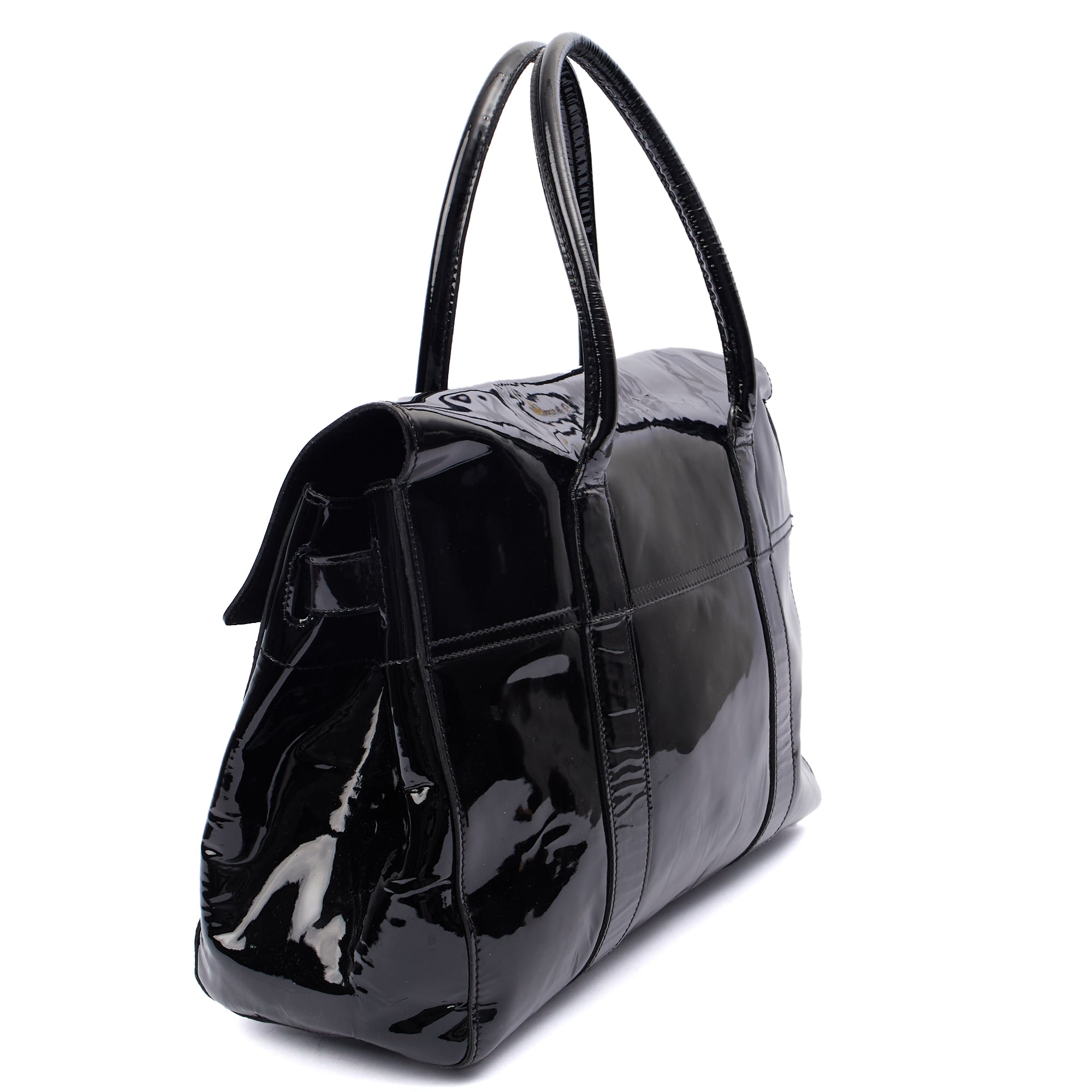Mulberry Tote Bayswater Heritage in Black, Patent Leather