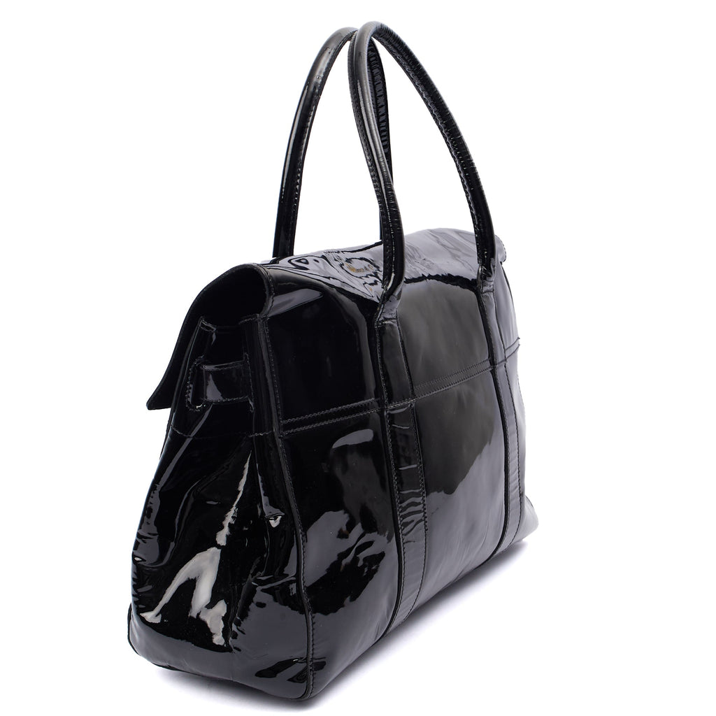 Mulberry Tote Bayswater Heritage in Black, Patent Leather